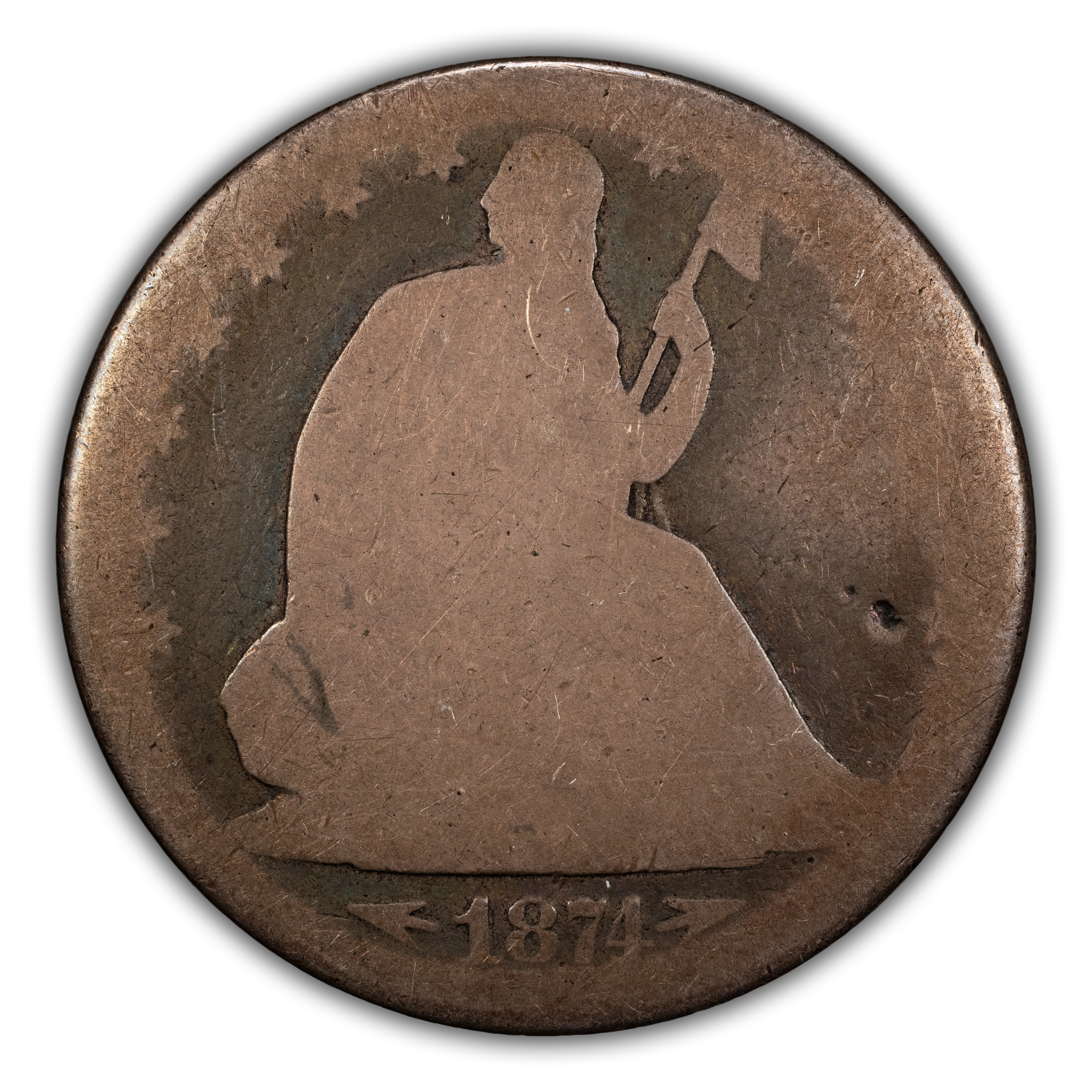 1874-CC 50c Arrows MS
