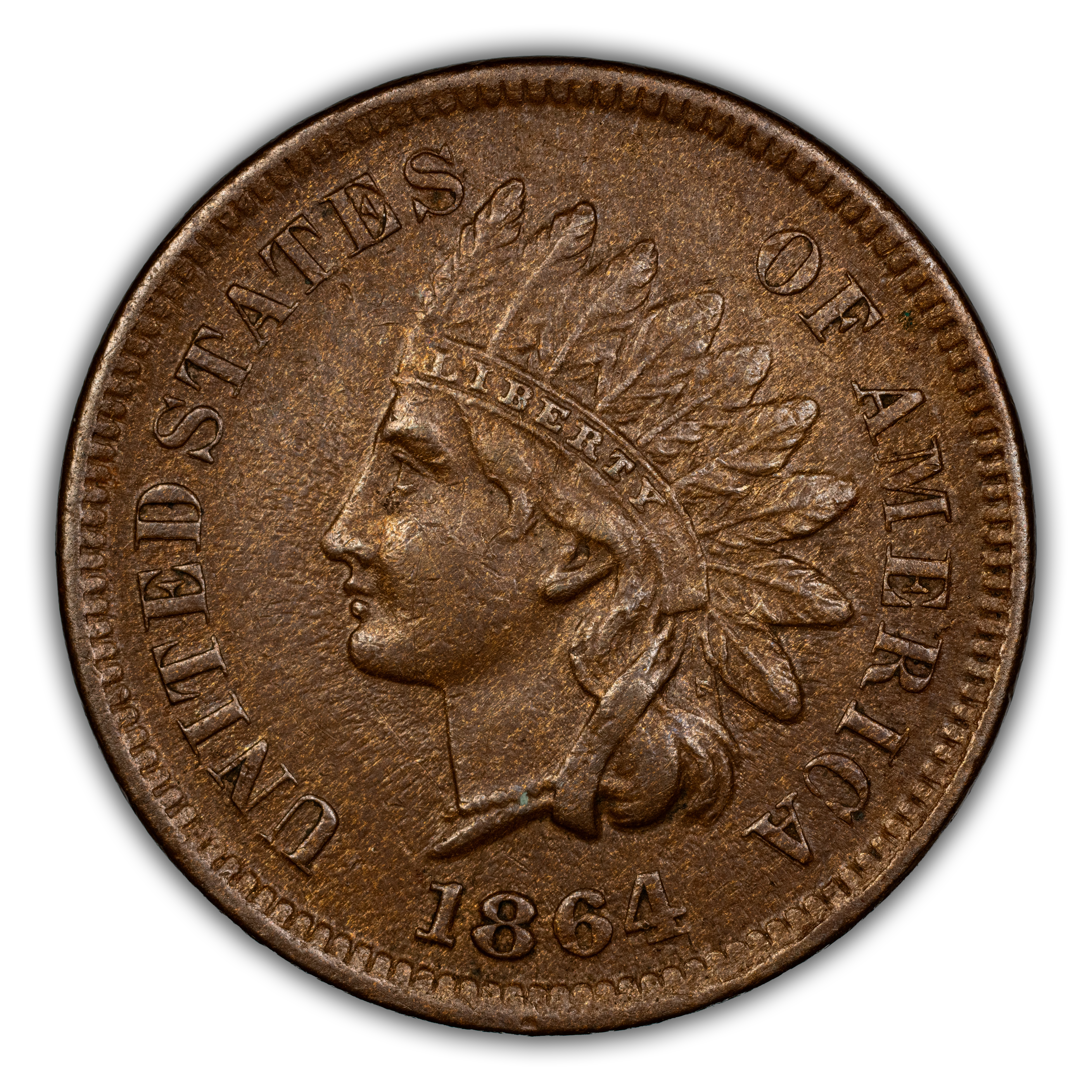 1864 1c L on Ribbon MS BN