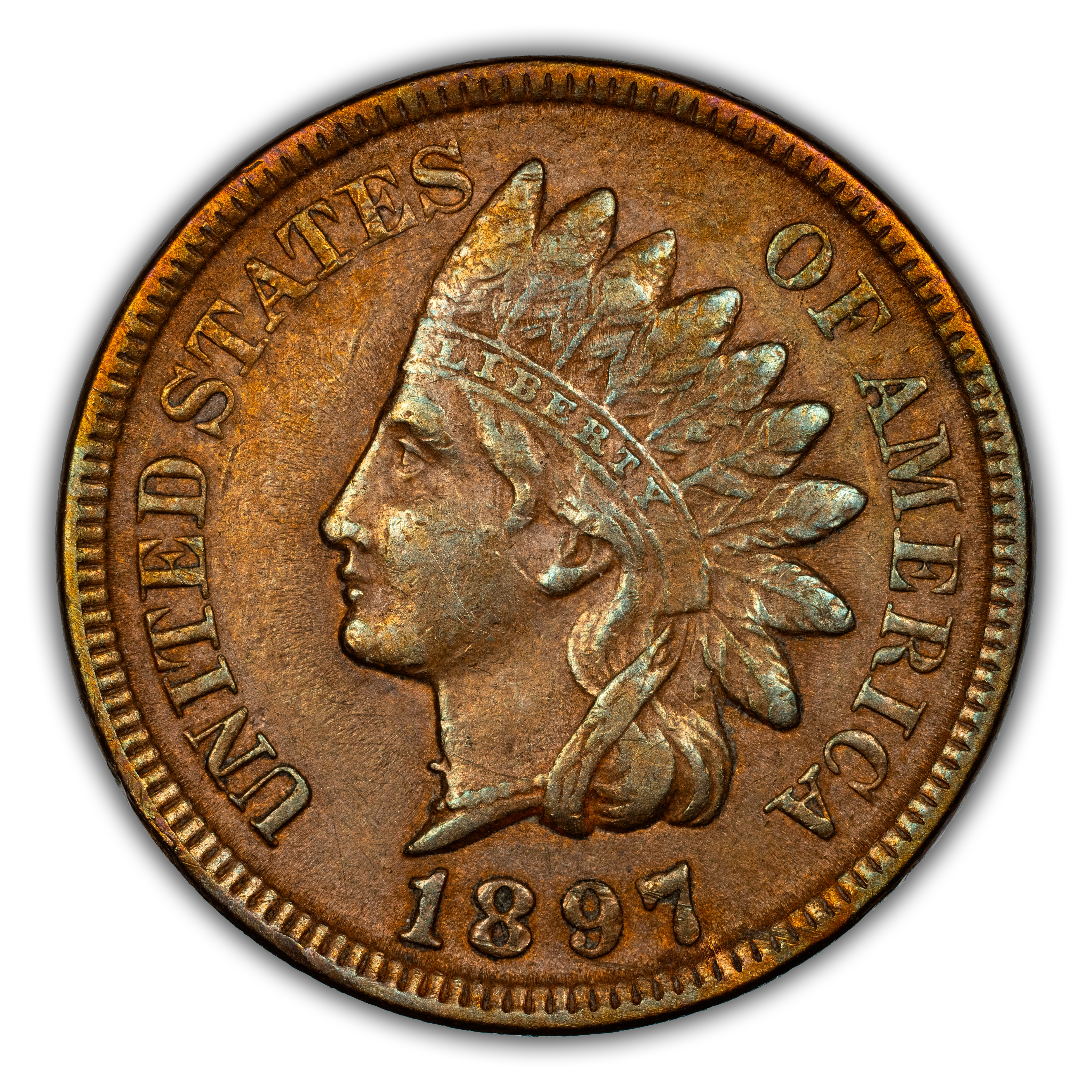 1897 1c Misplaced Date, 1 in Neck MS BN