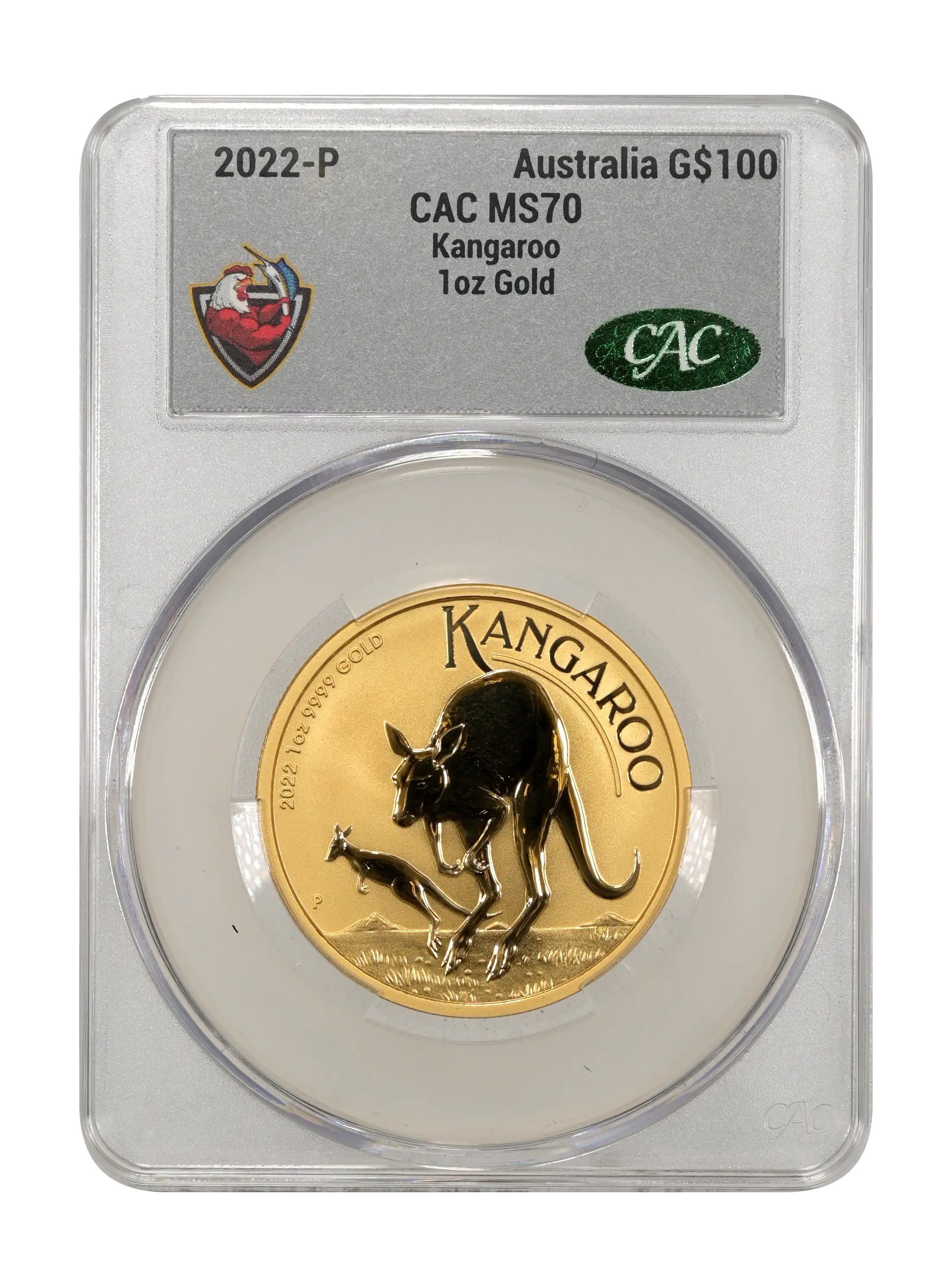 2022-P G$100 Kangaroo, 1oz Gold MS