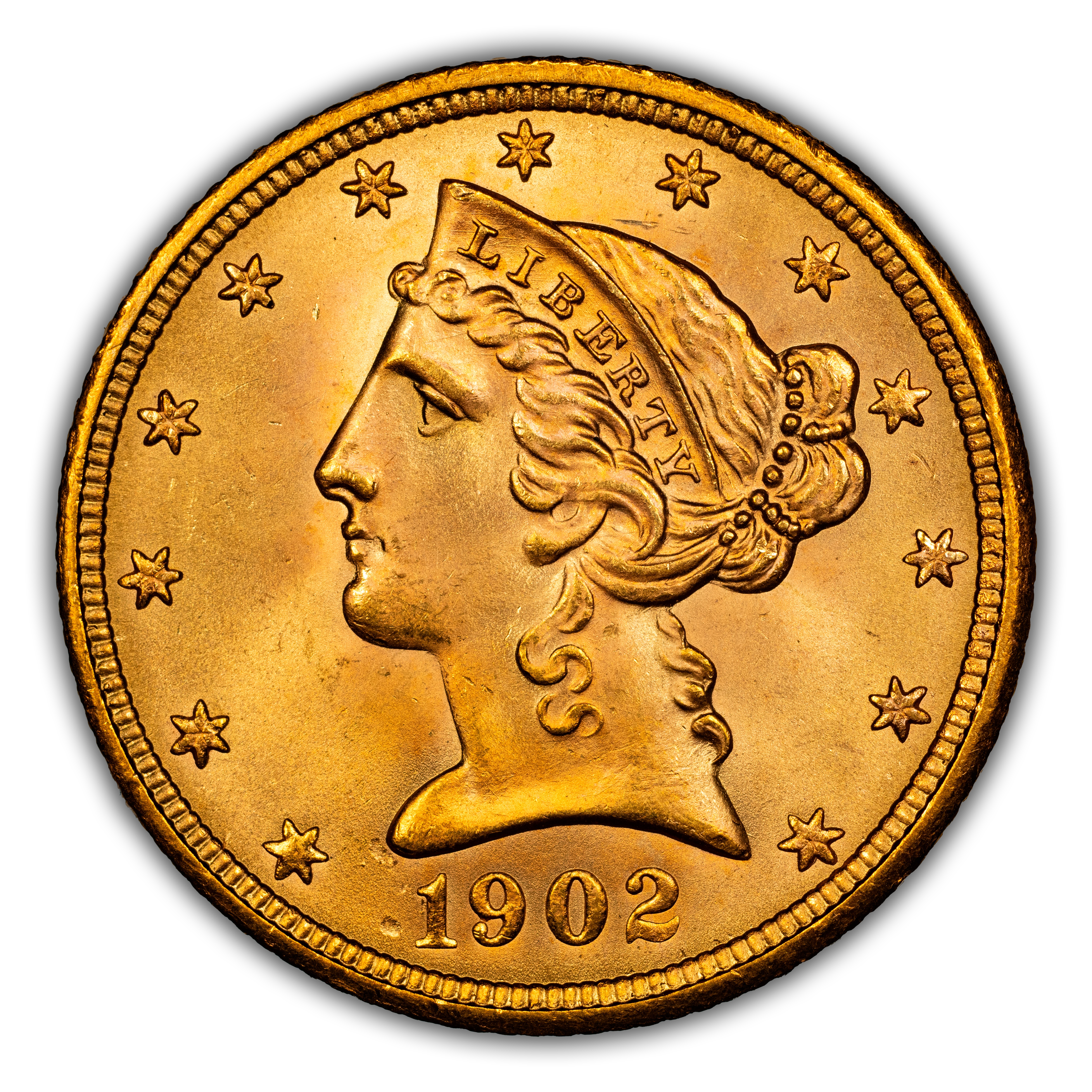 1902-S $5 MS
