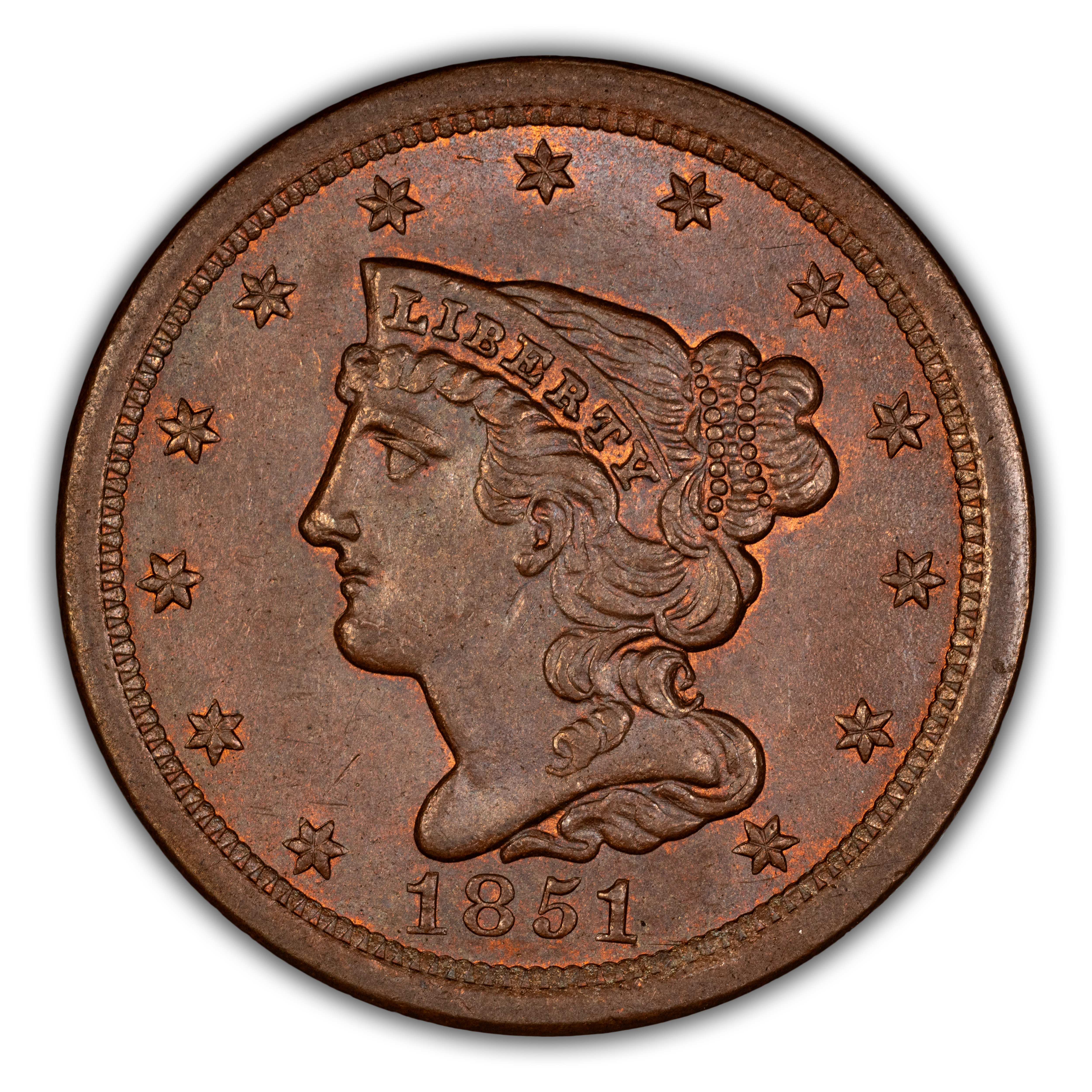 1851 1/2c MS BN