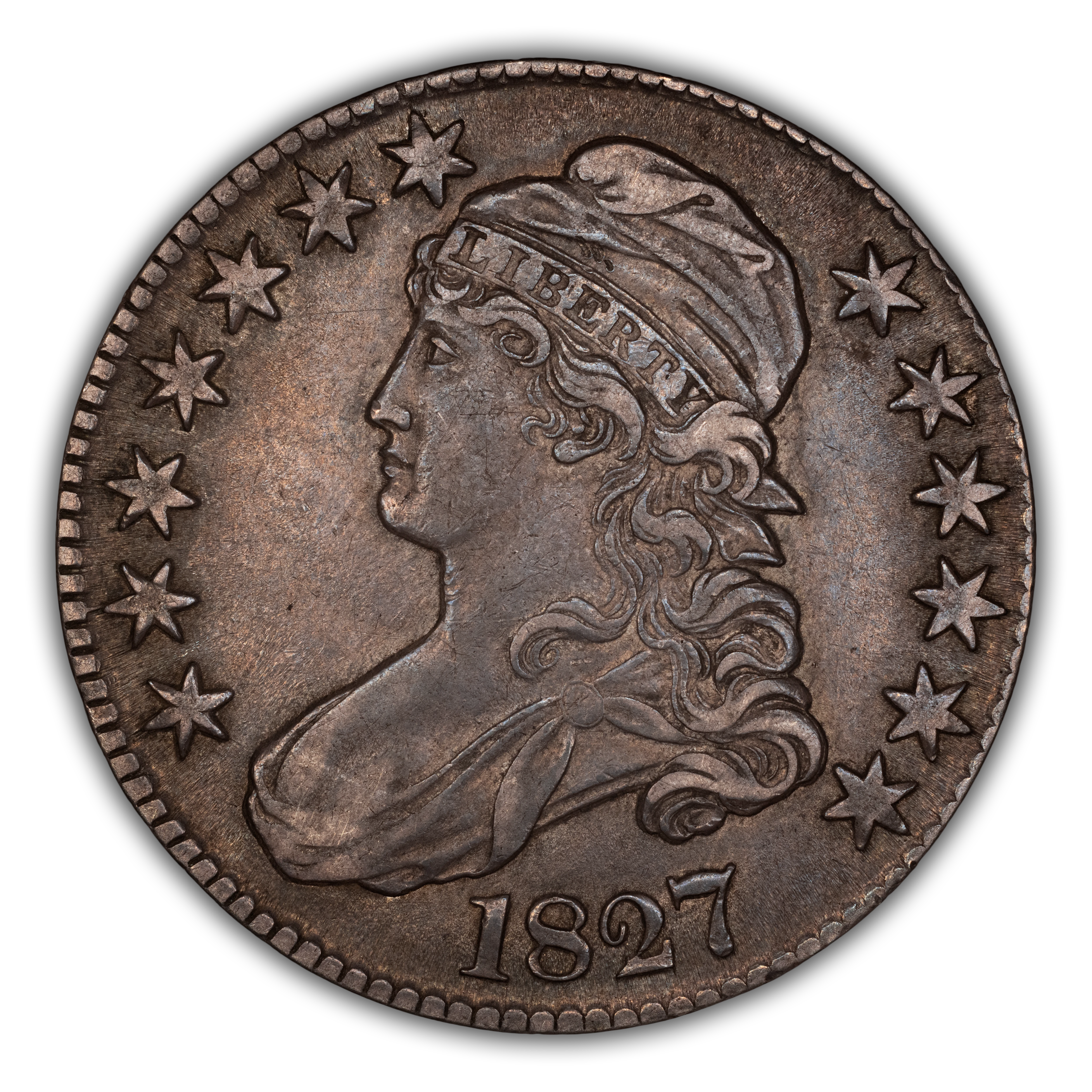 1827 50c Square Base 2, O-141 MS