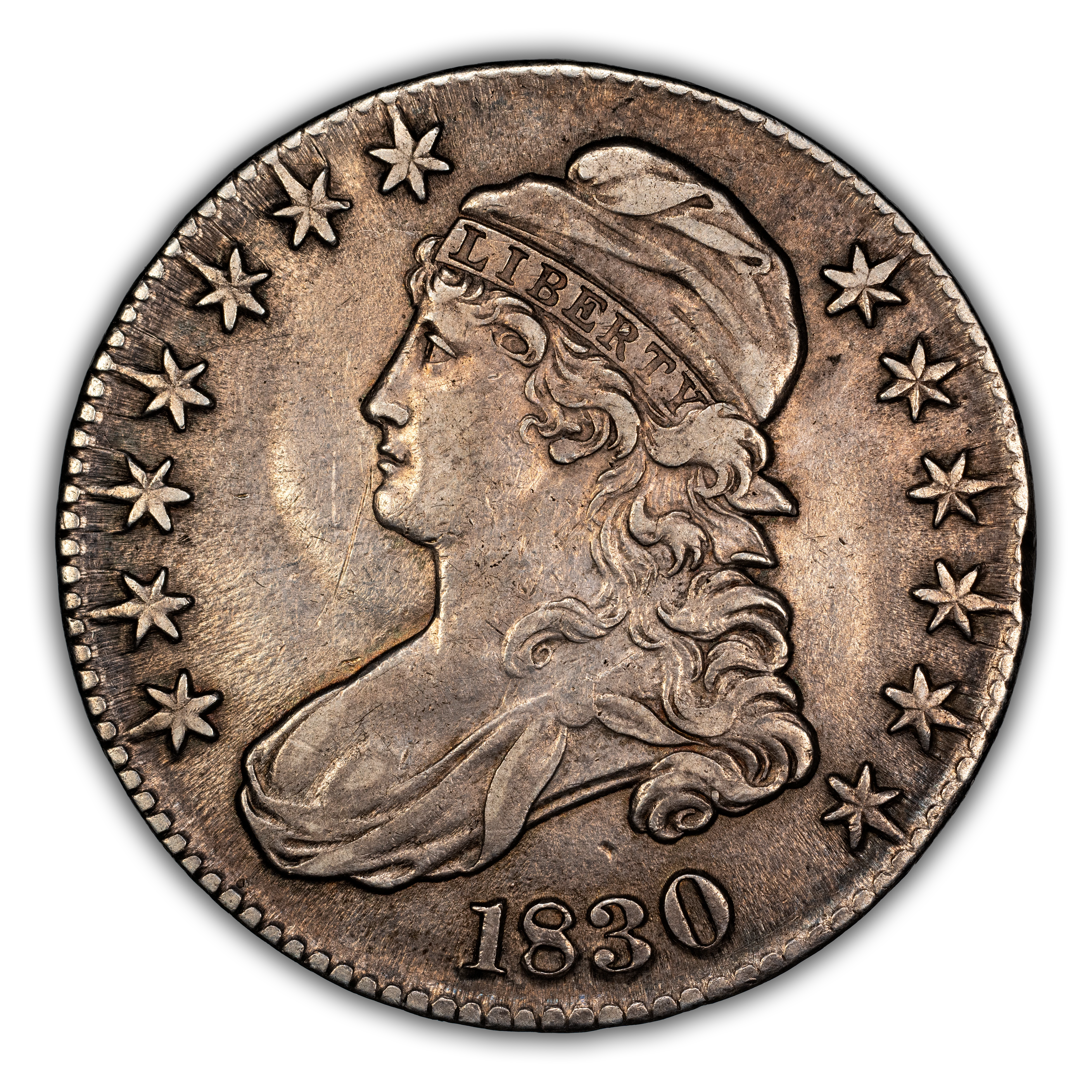 1830 50c Large 0 MS