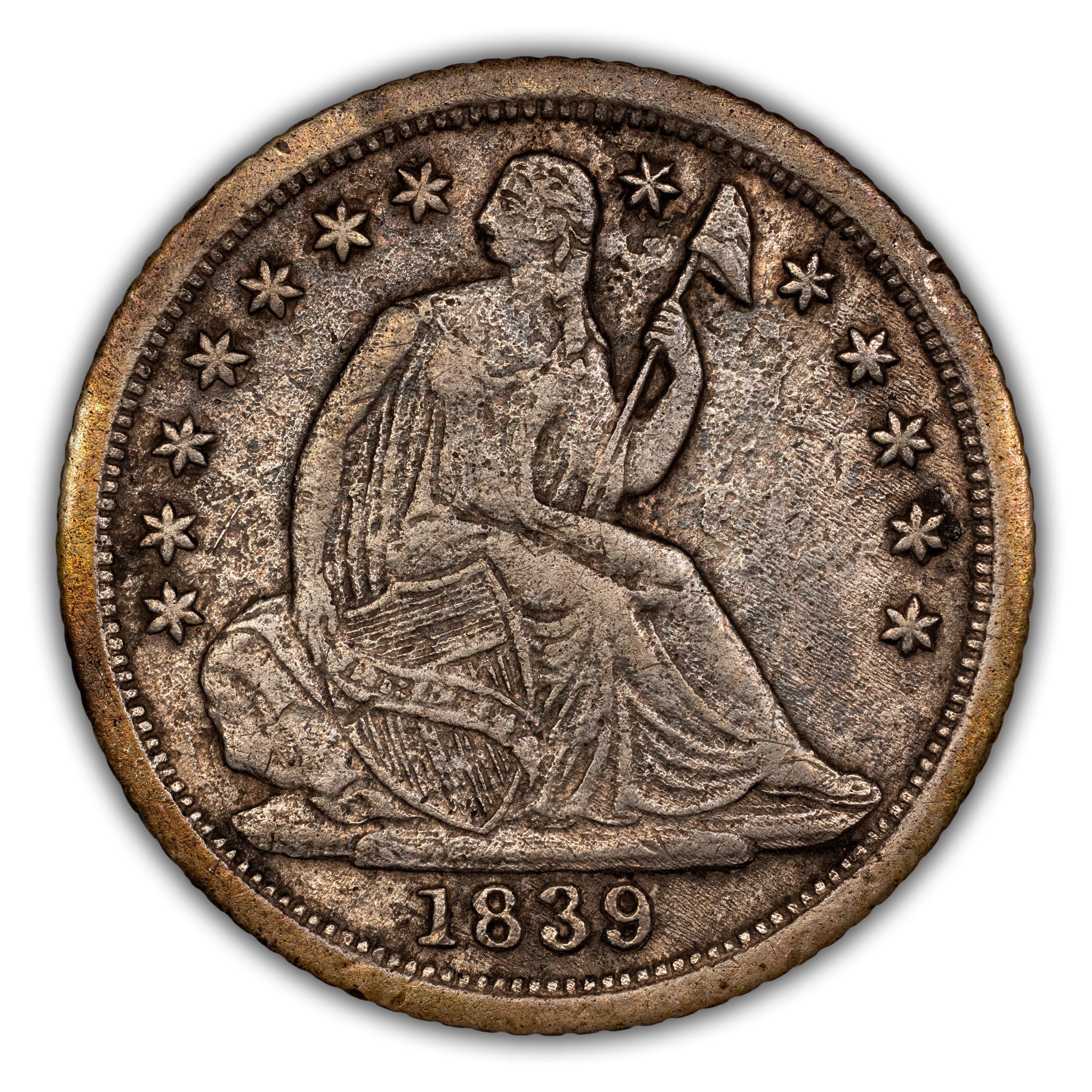 1839-O H10c No Drapery, Large O, FS-501 MS