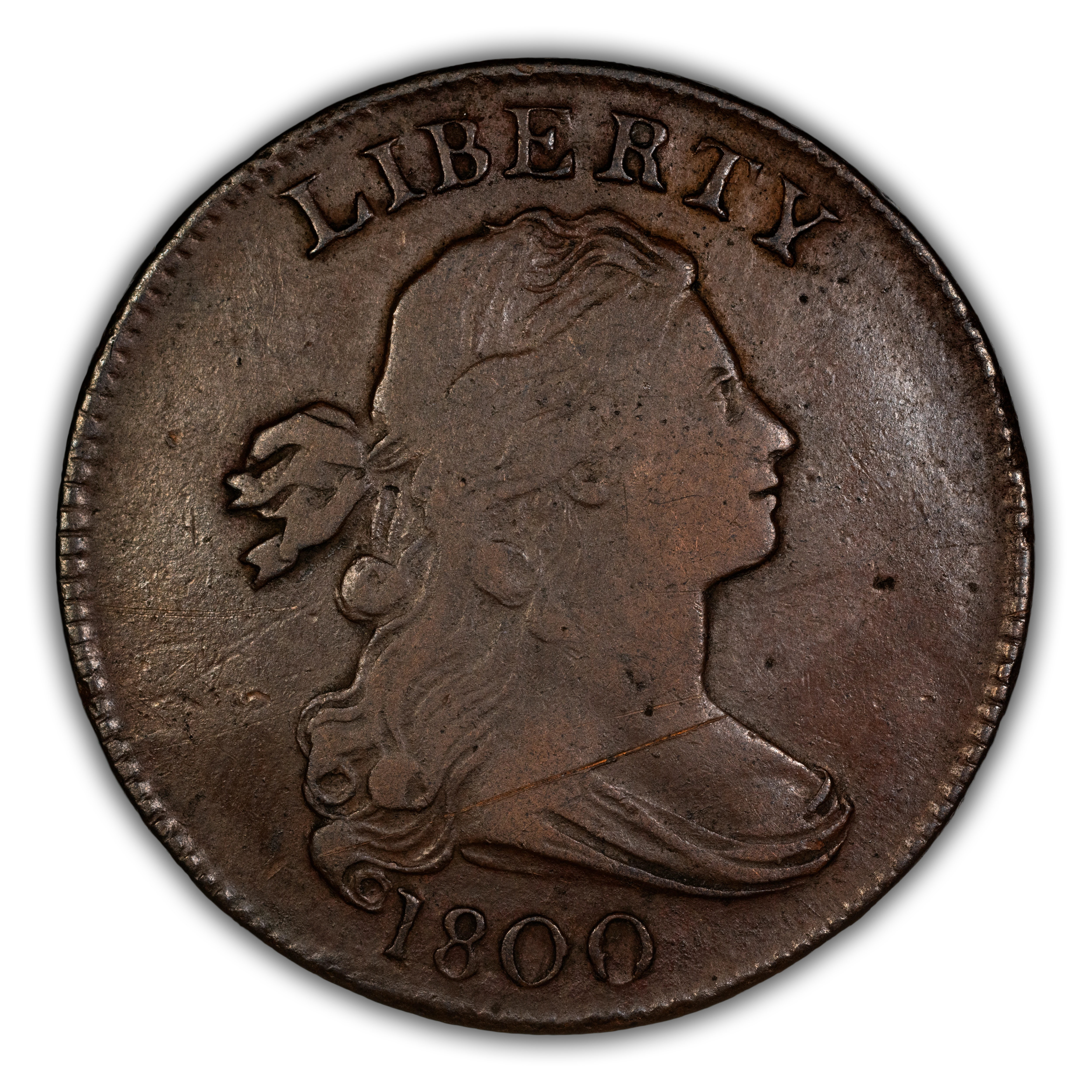 1800 1c Normal Date, S-200 MS BN