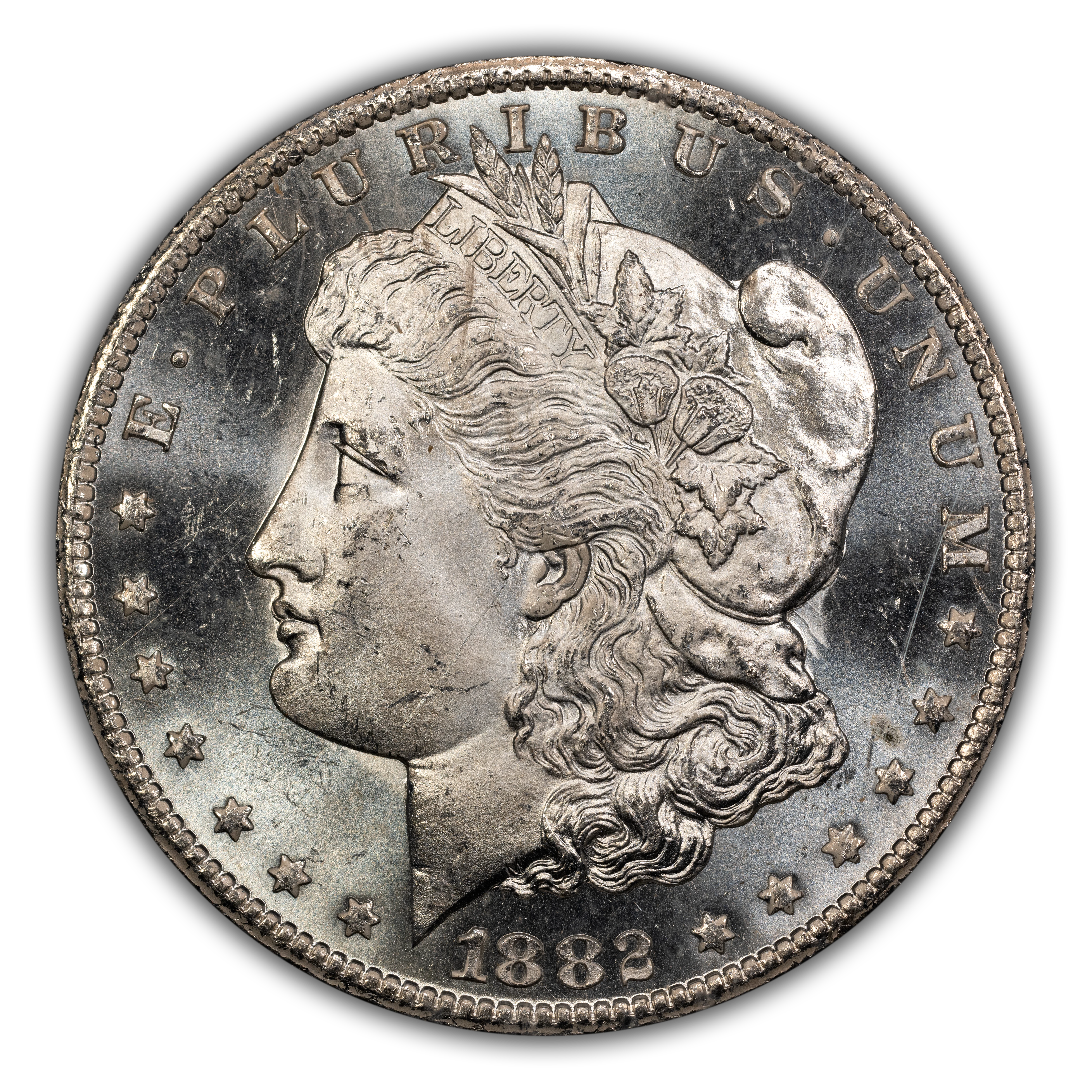 1882-CC $1 GSA Hoard, Multiple Vee Clashed Reverse, VAM-2C3 MS