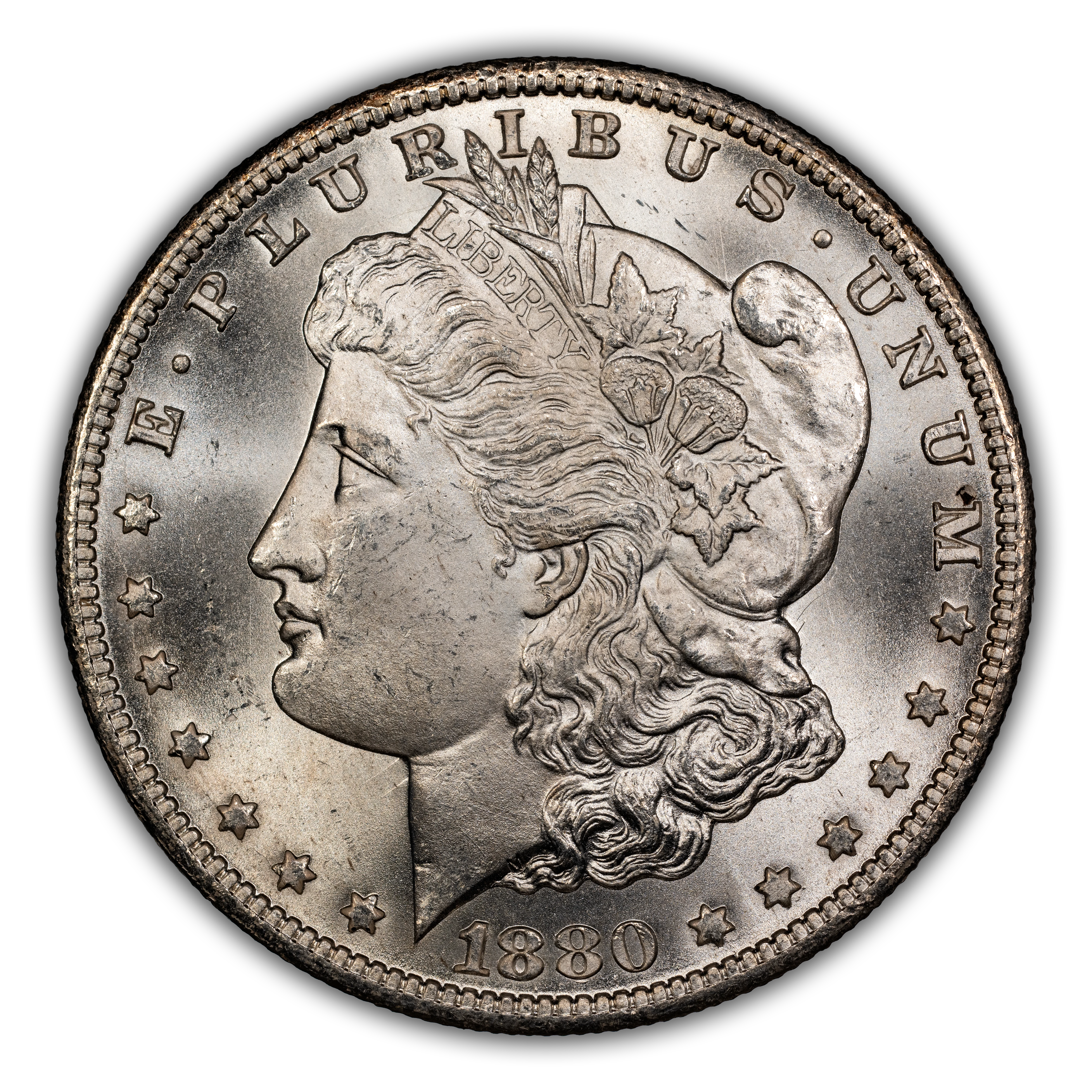 1880-CC $1 Reverse of 1878, 8/7, VAM-7A MS