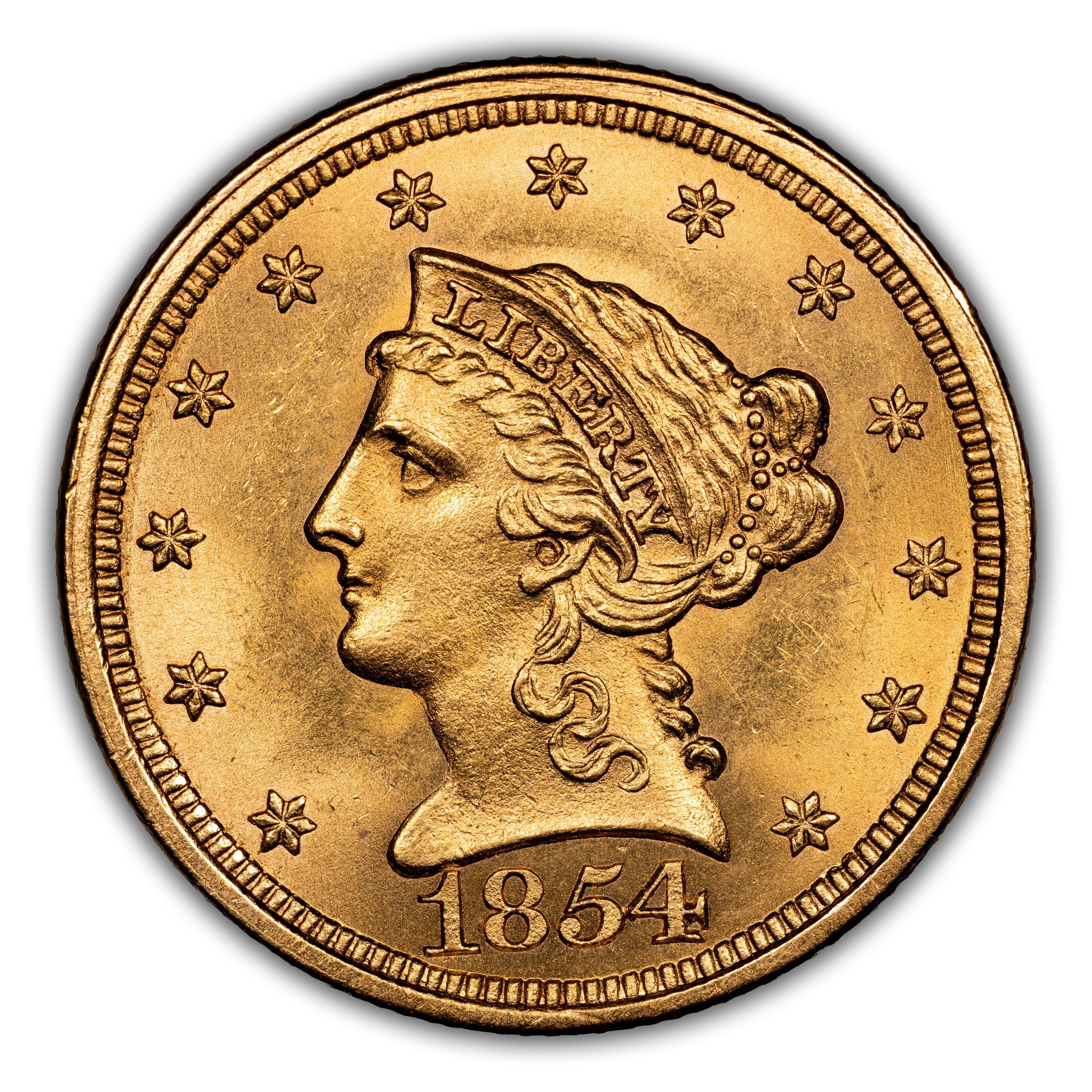 1854 $2 1/2 MS