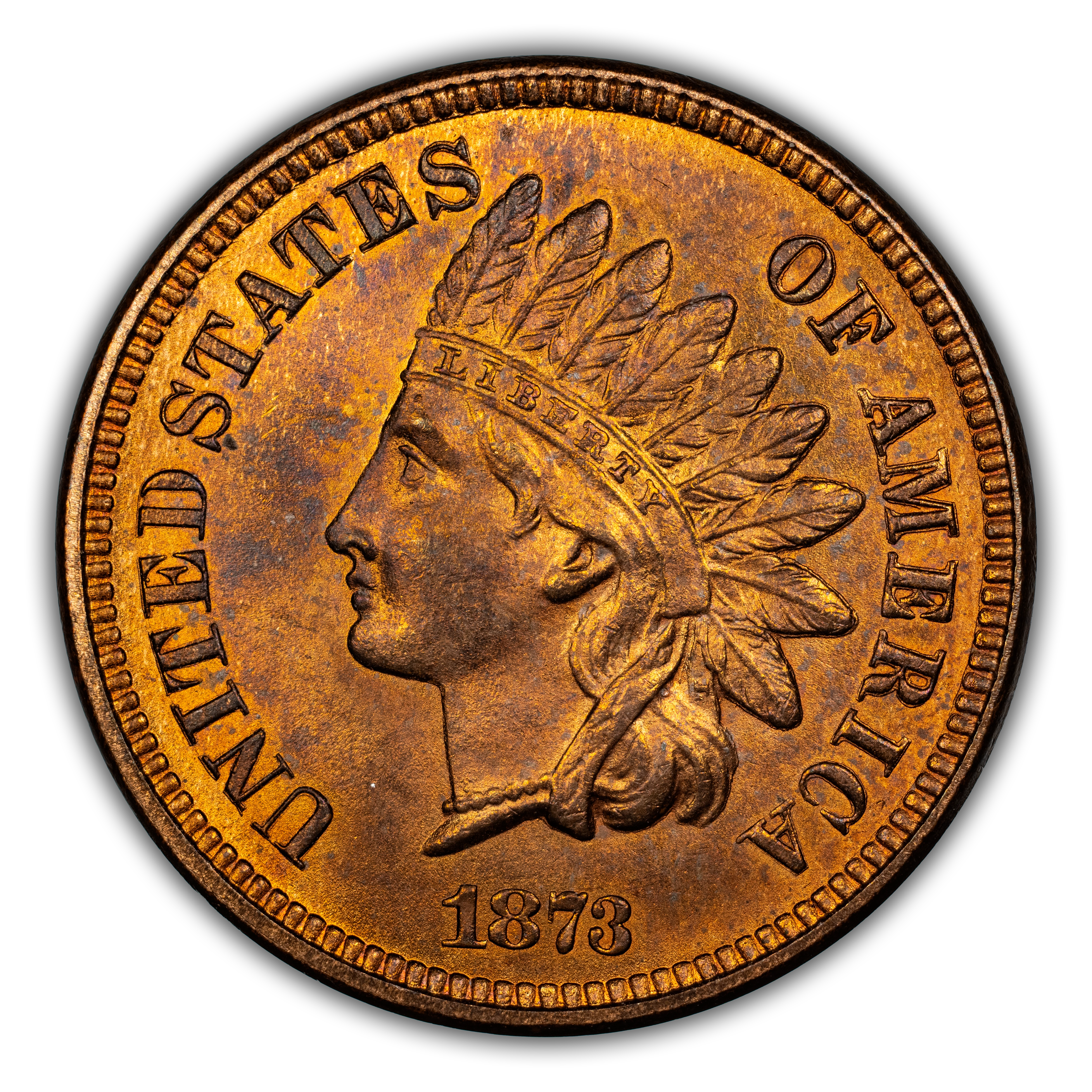 1873 1c Closed 3 MS RB