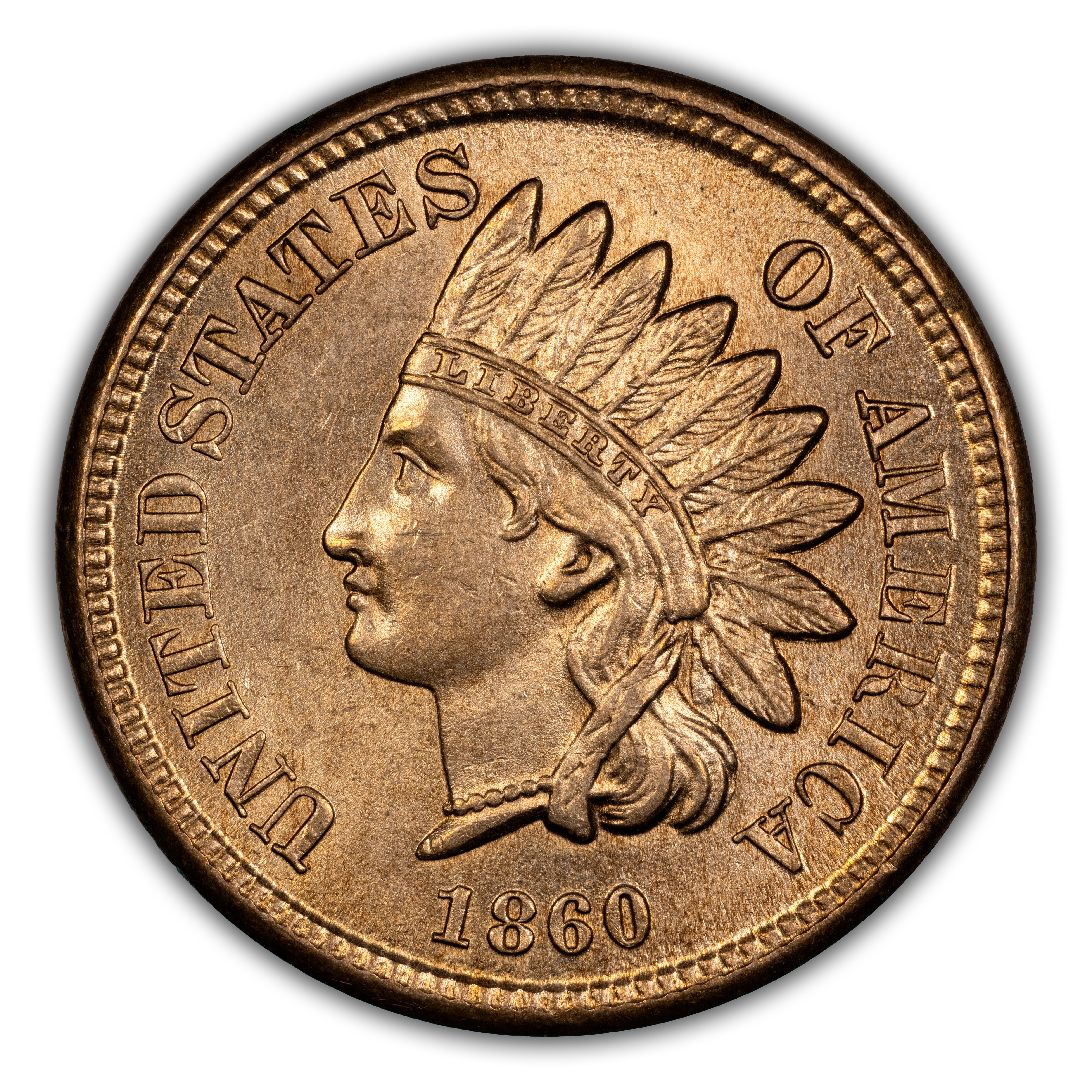 1860 1c Pointed Bust MS