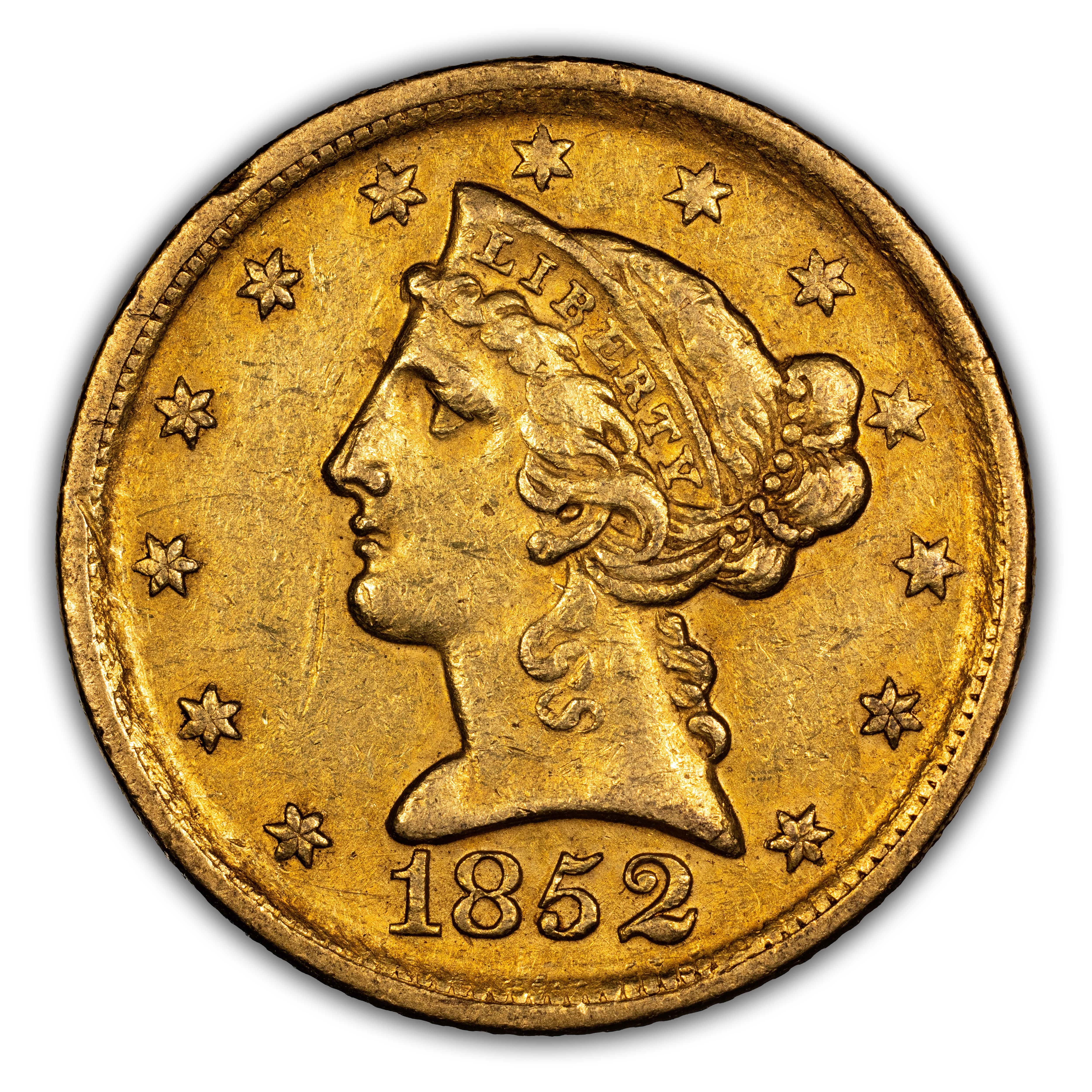 1852-D $5 MS
