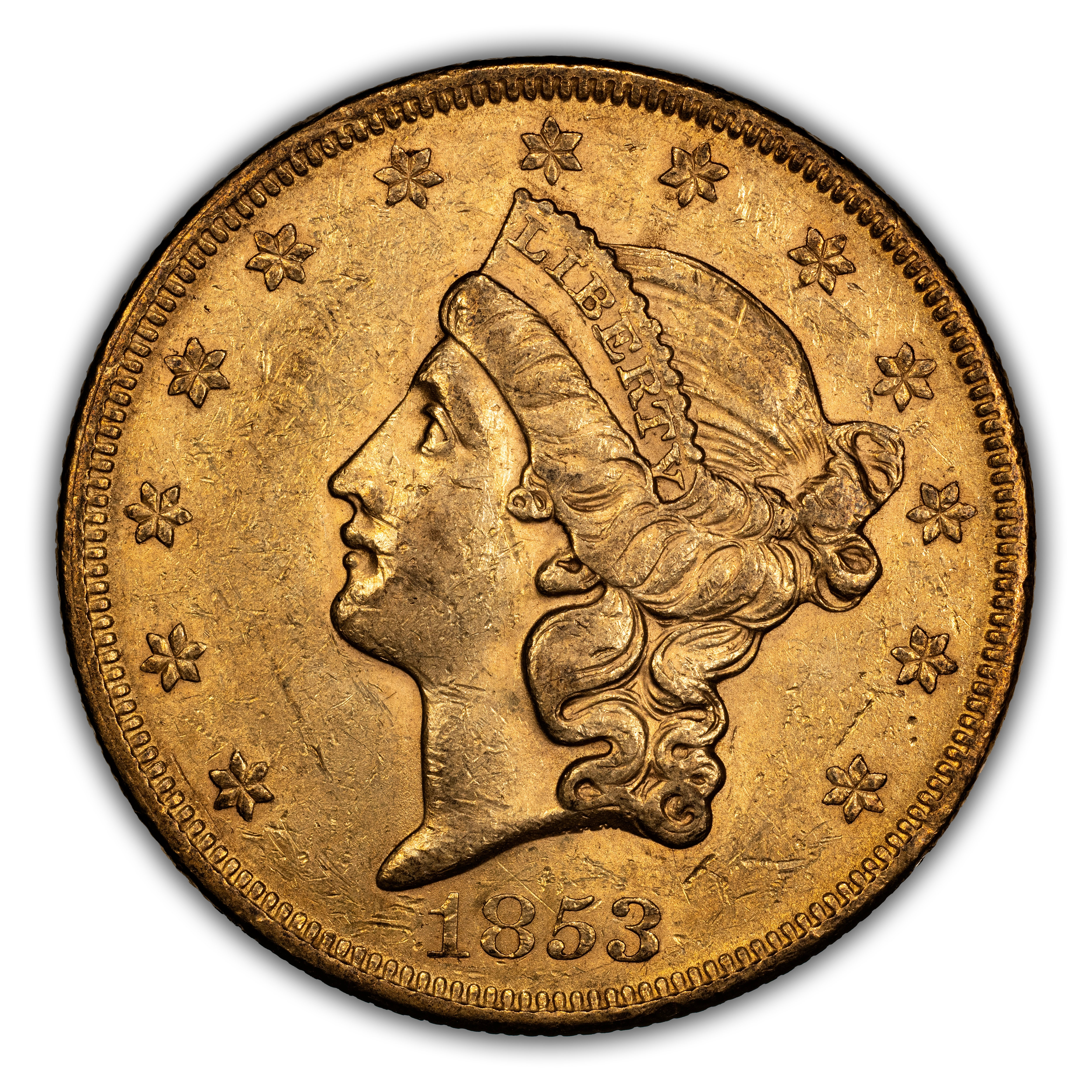 1853 $20 MS