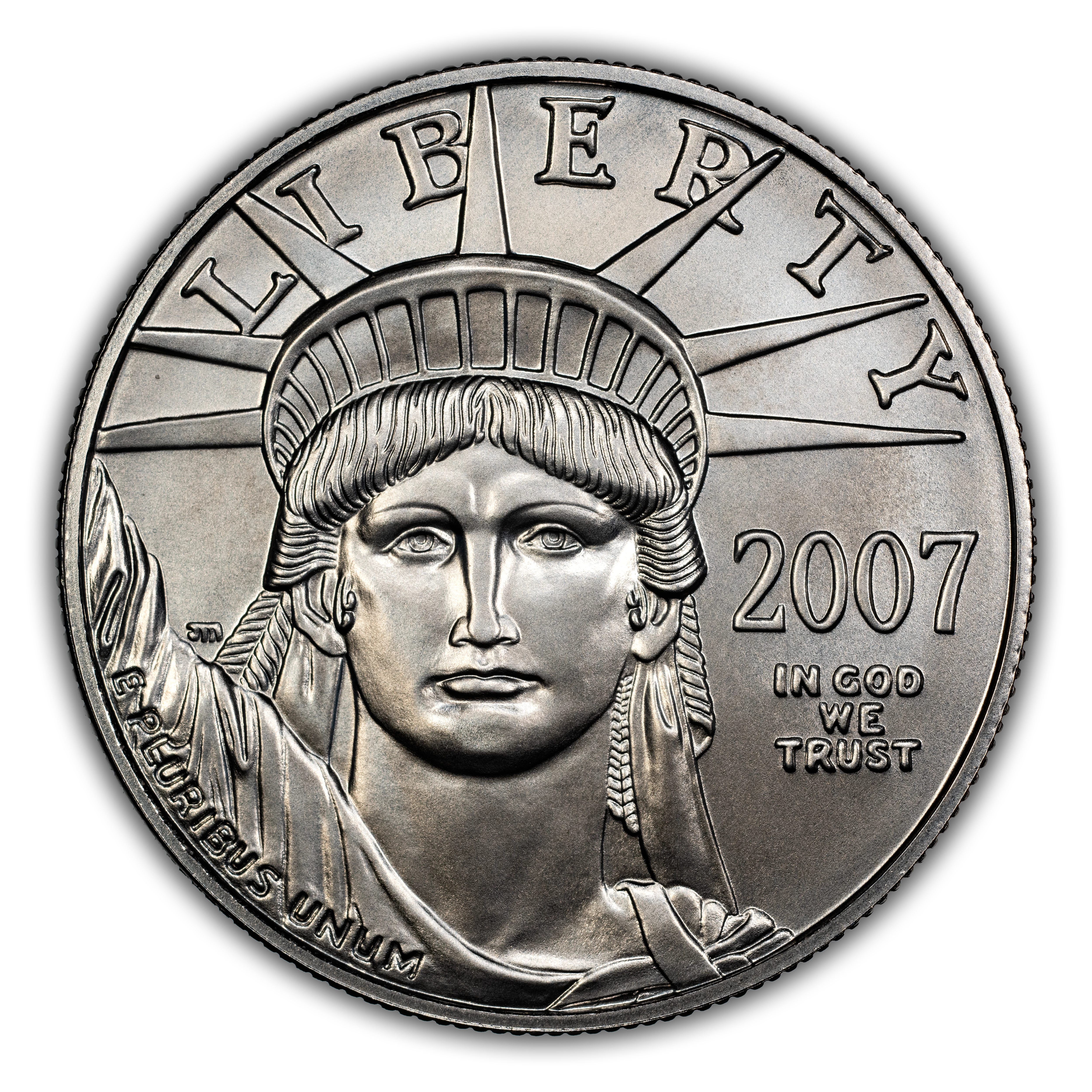 2007 P$100 Platinum Eagle MS