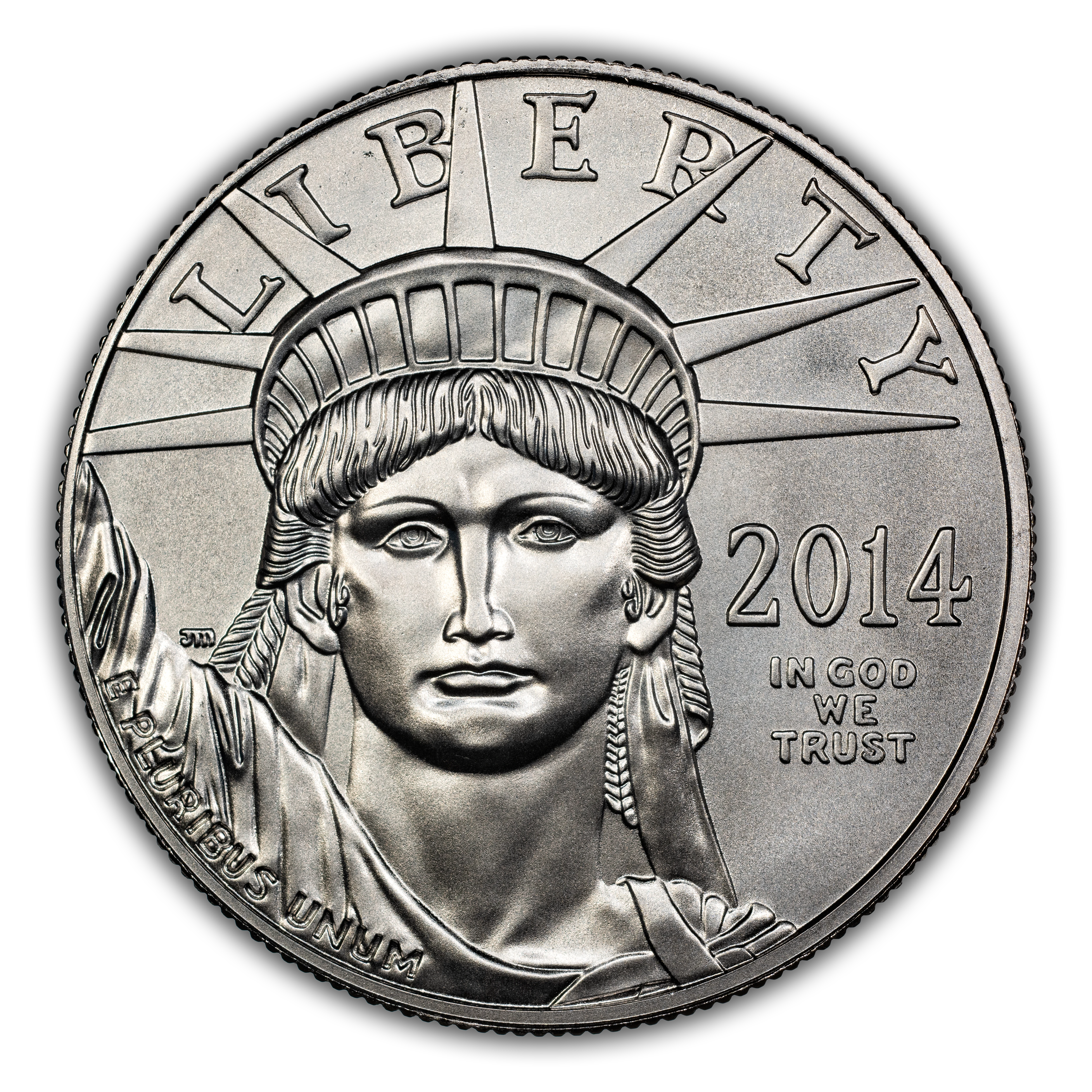 2014 P$100 Platinum Eagle MS