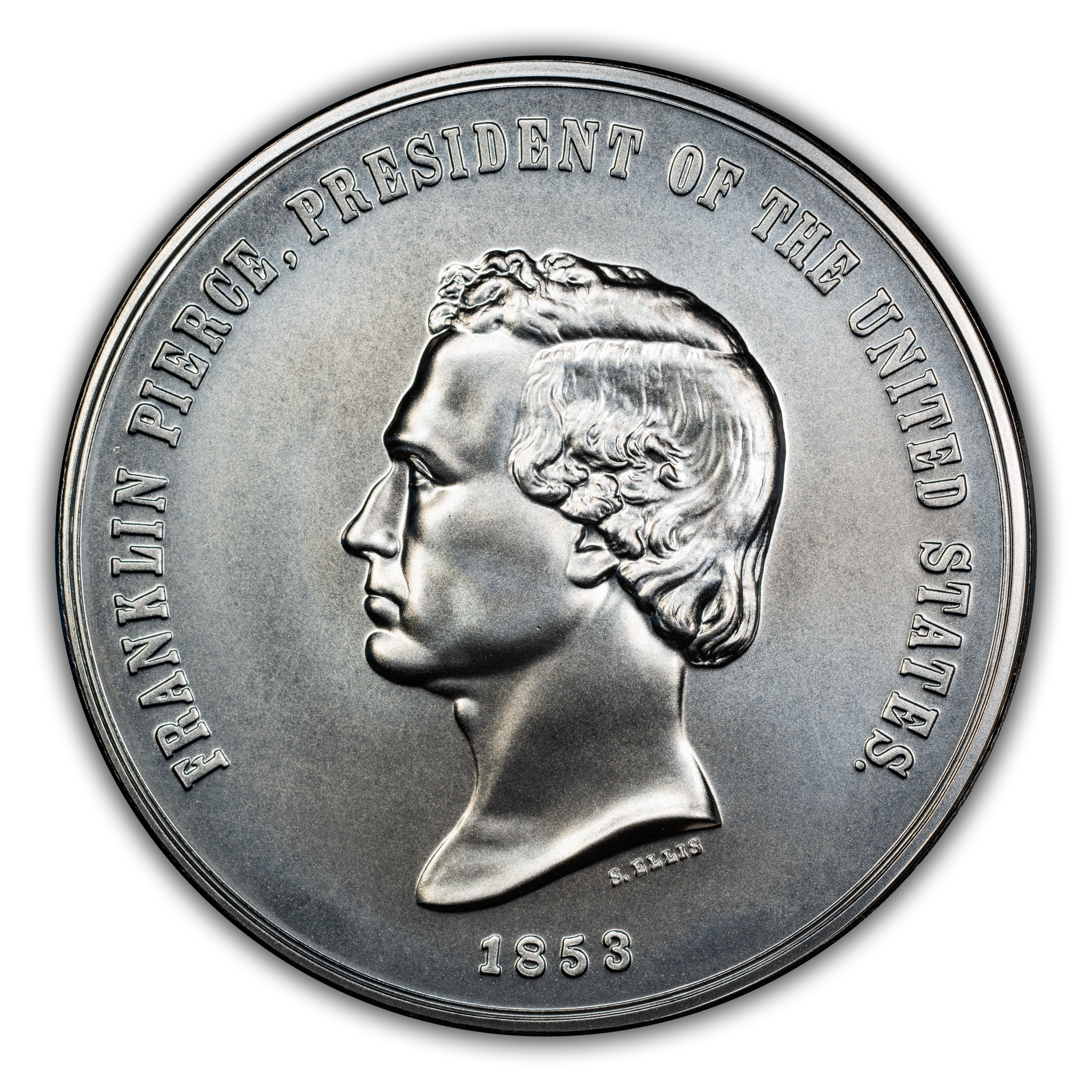 (2022) Medal Franklin Pierce "1853", Silver, Matte Finish MS