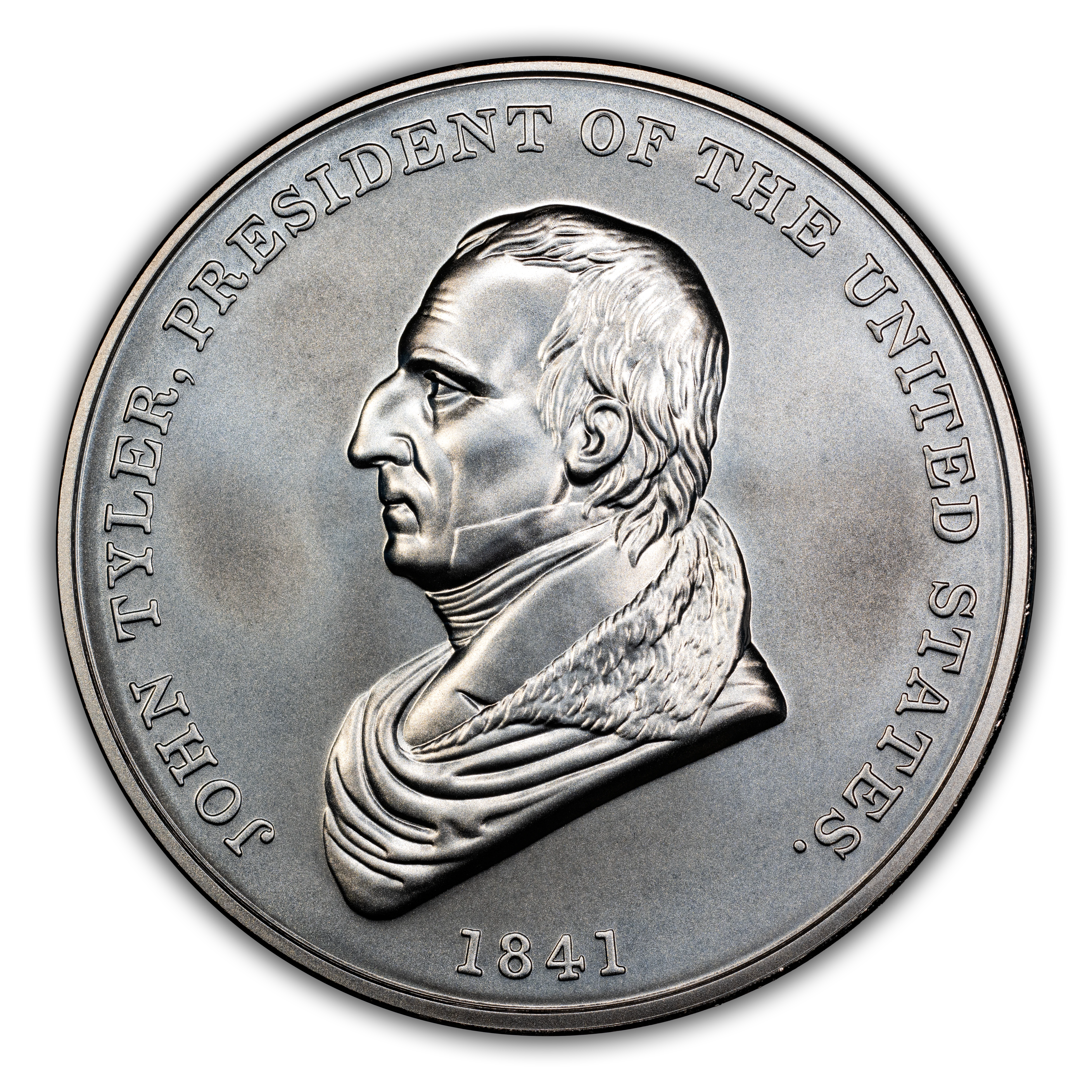 (2021) Medal John Tyler "1841", Silver, Matte Finish MS