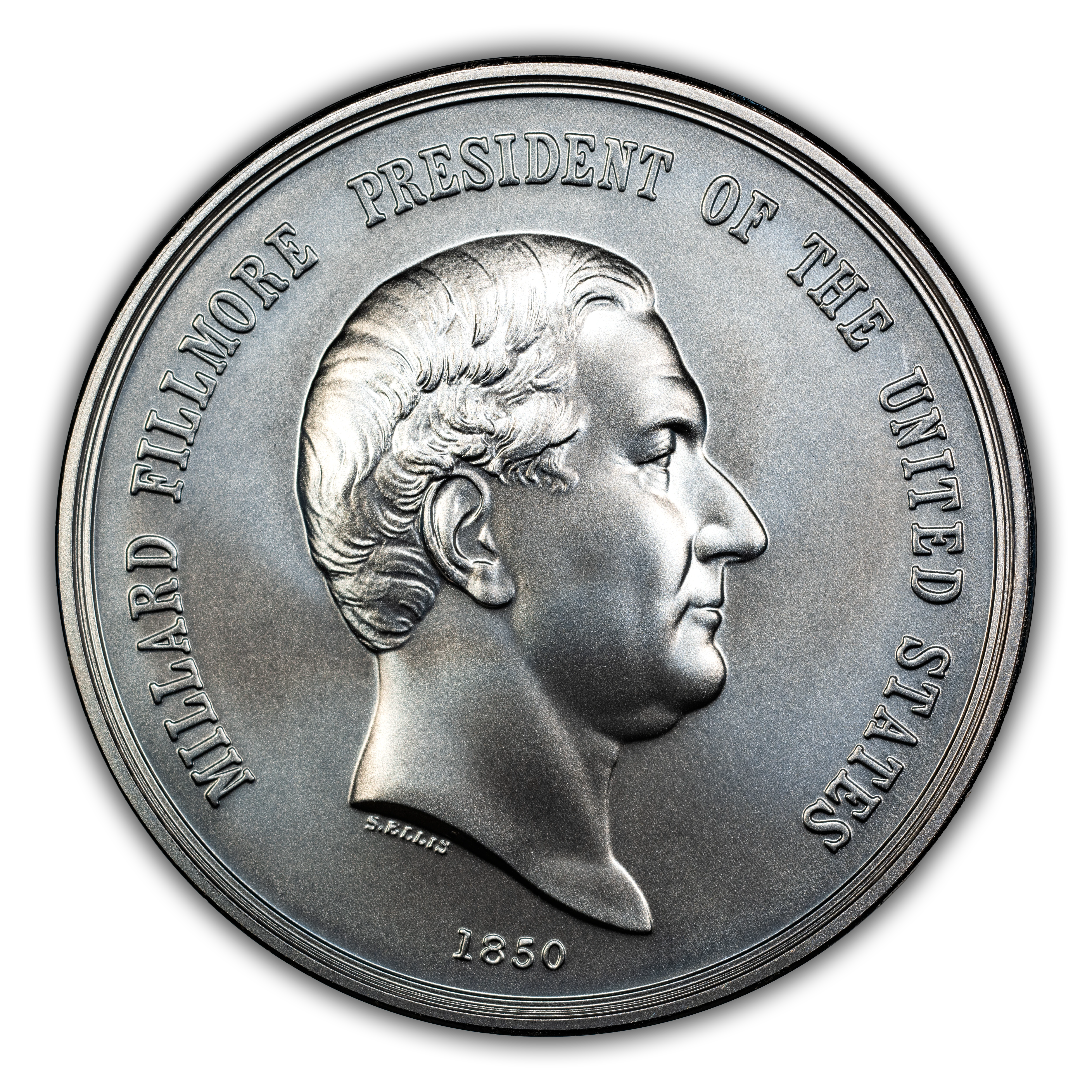 (2022) Medal Millard Fillmore "1850", Silver, Matte Finish MS