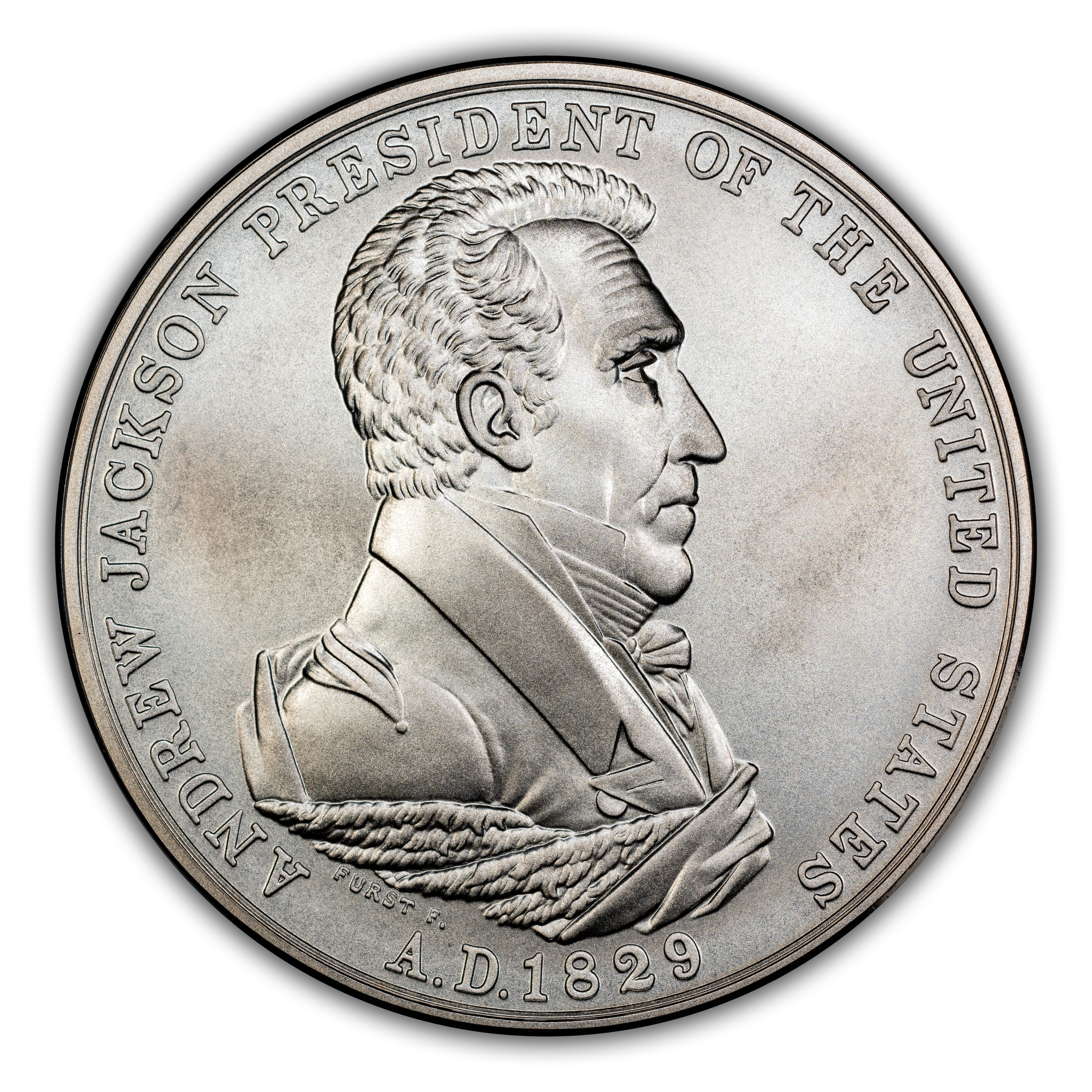 (2020) Medal Andrew Jackson "1829", Silver, Matte Finish MS