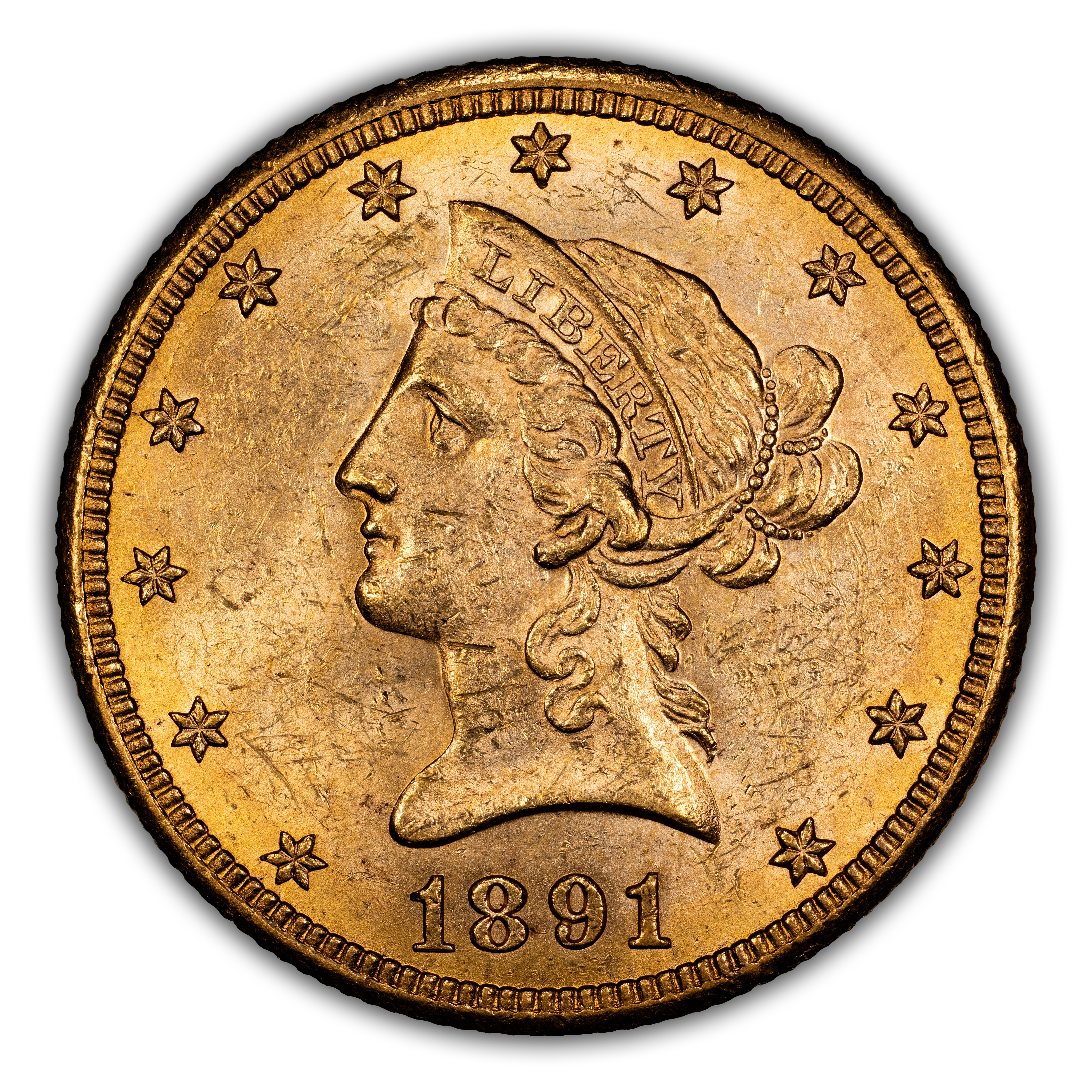 1891-CC $10 MS