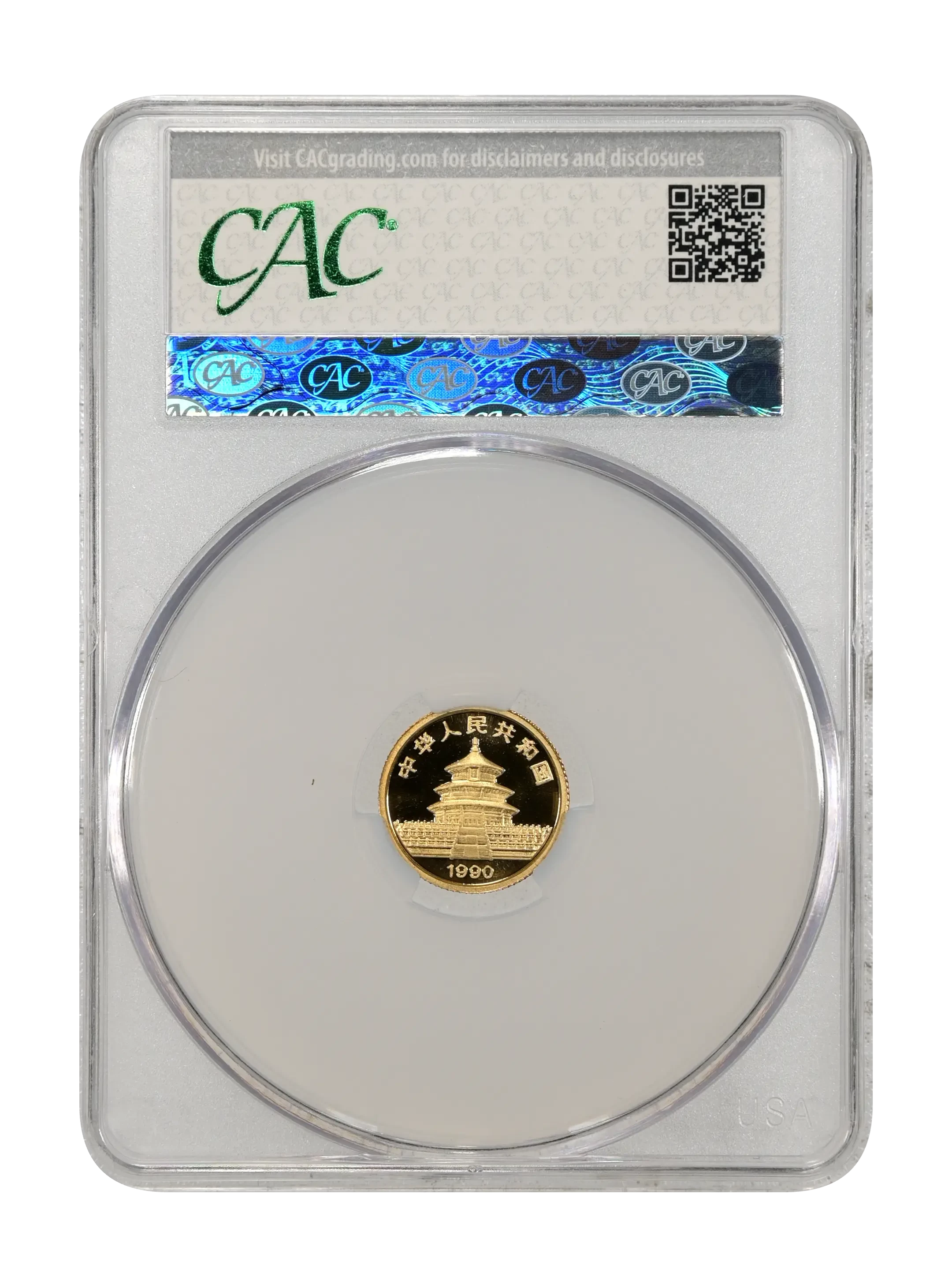 China 1990 Gold Panda 1/20oz, 5 Yuan, Proof Coin Values & Prices