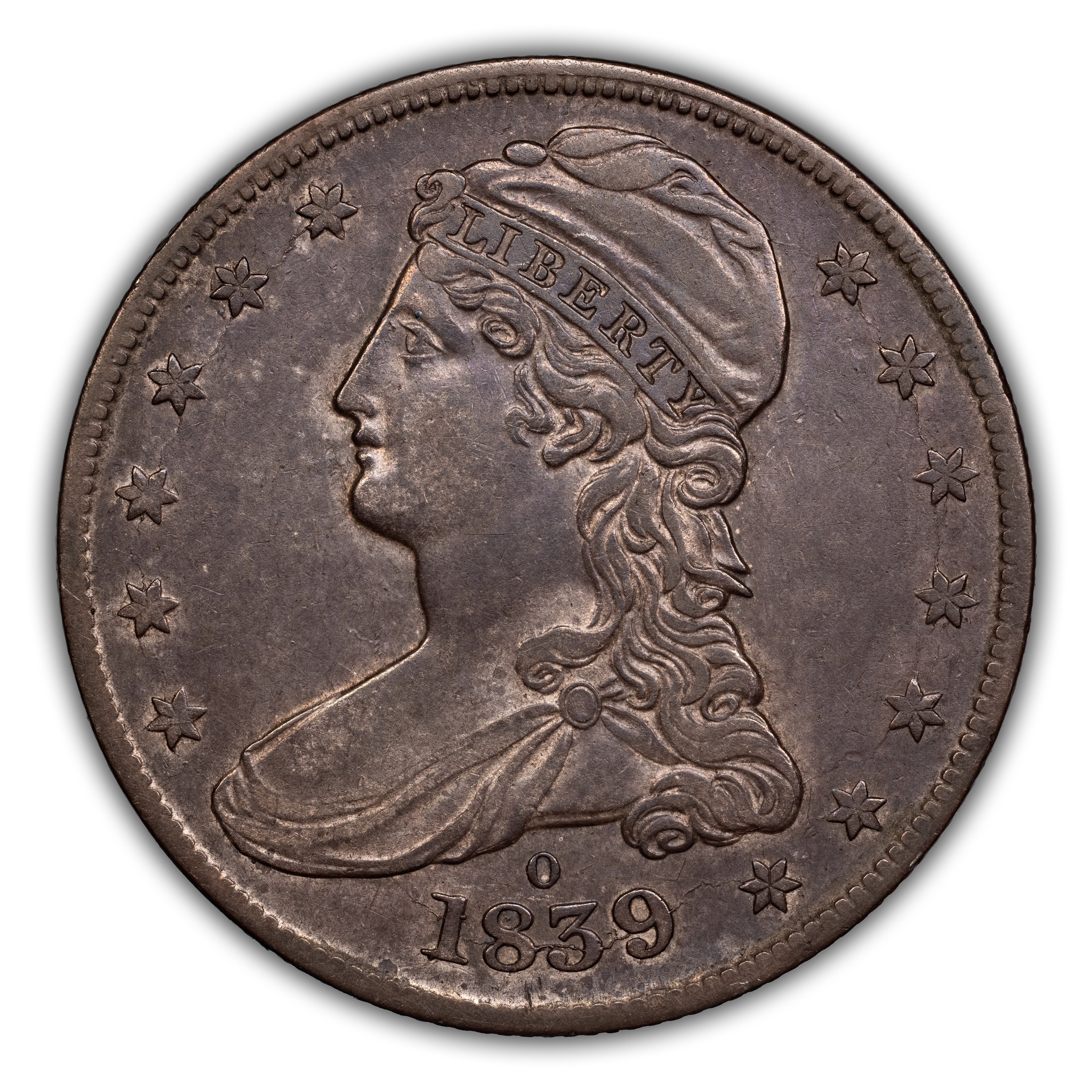 1839-O/O 50c Reeded Edge, RPM, GR-1 MS