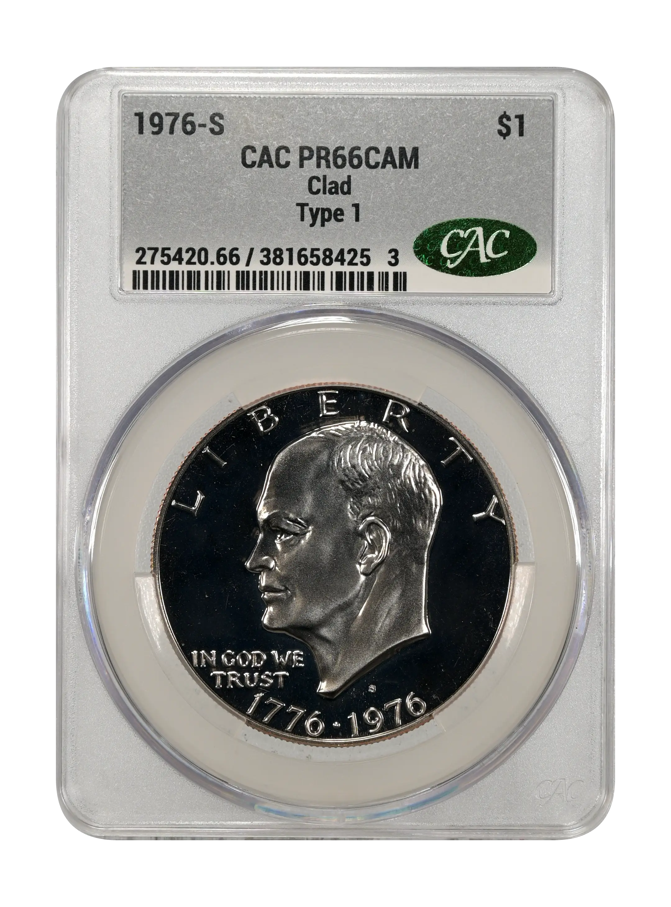 1976-S $1  Clad, Type 1 PR CAM thumbnail 7