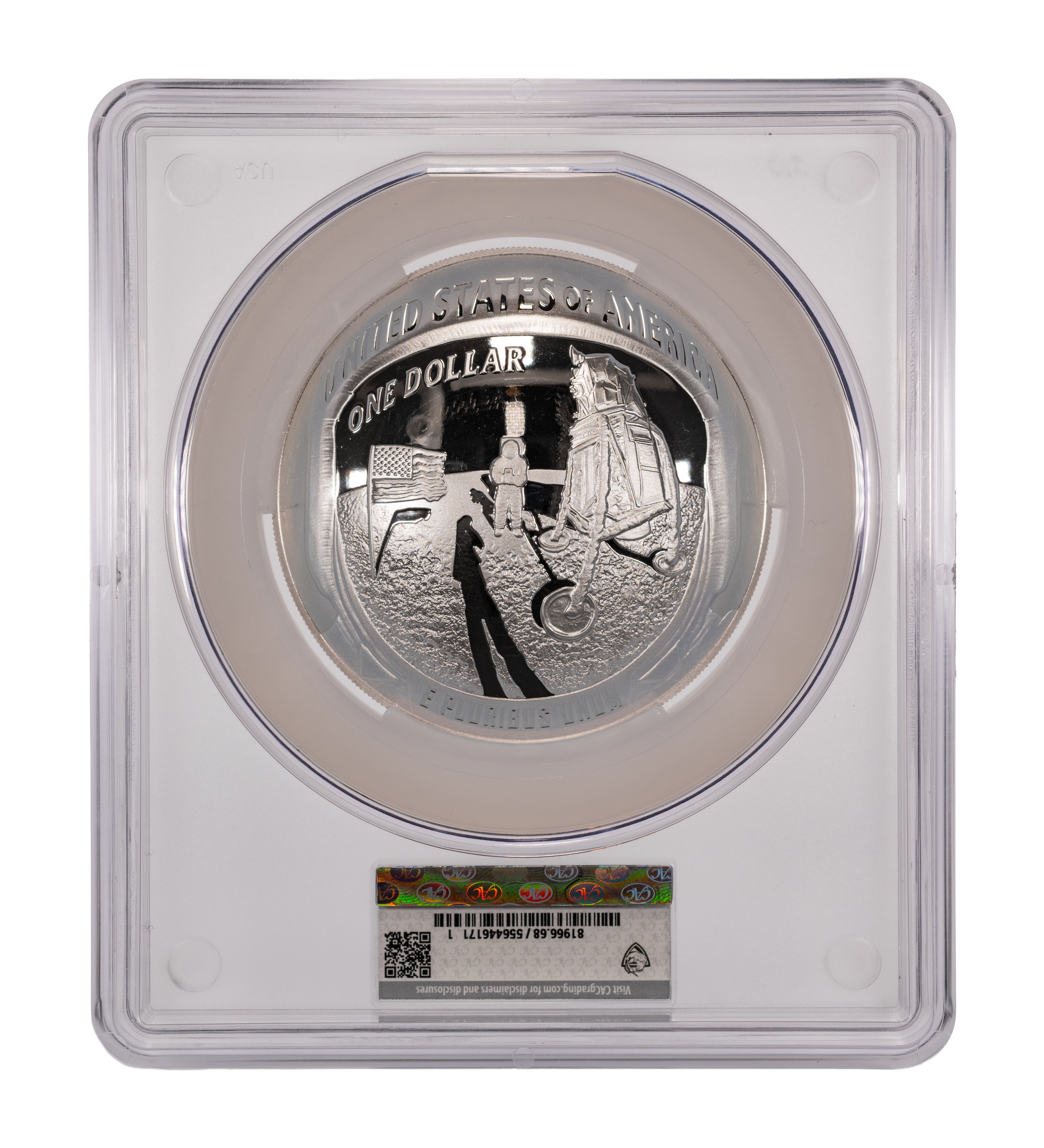 2019-P S$1 Apollo 11 50th Anniversary, 5 ounce PR DCAM thumbnail 20