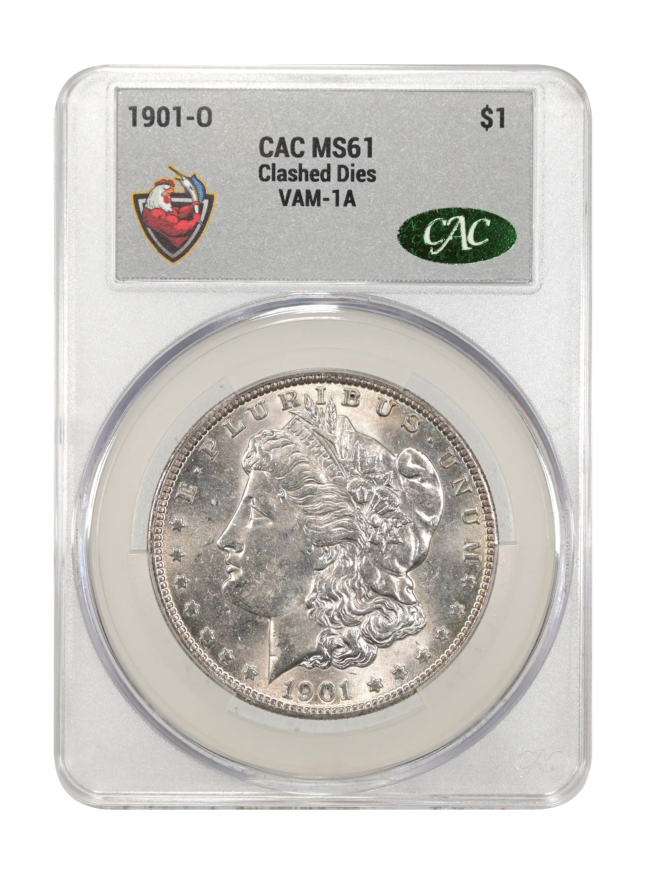 1901-O $1  Clashed Dies, VAM-1A MS thumbnail 3