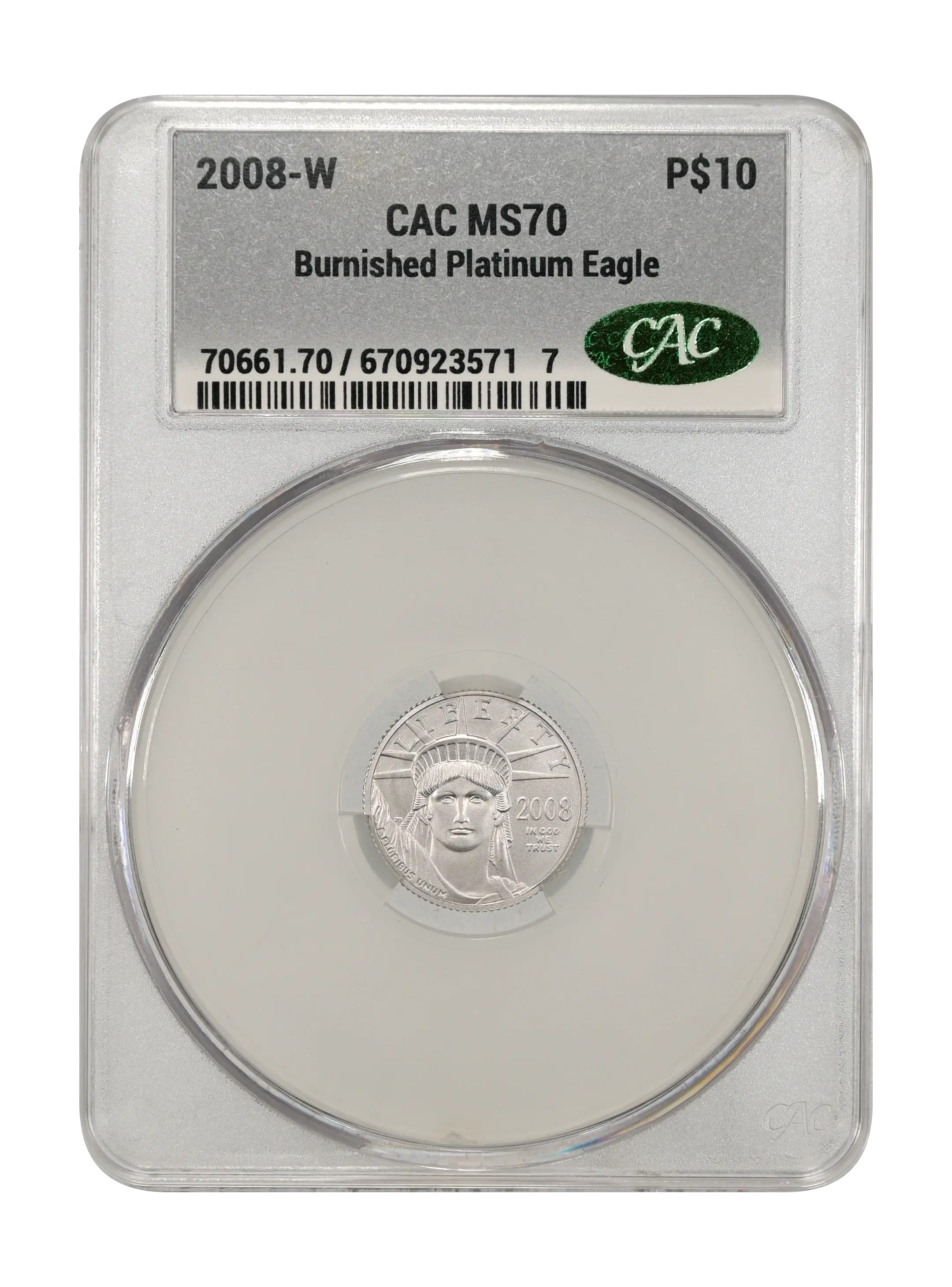 2008-W $10  Platinum Eagle, Burnished MS thumbnail 11