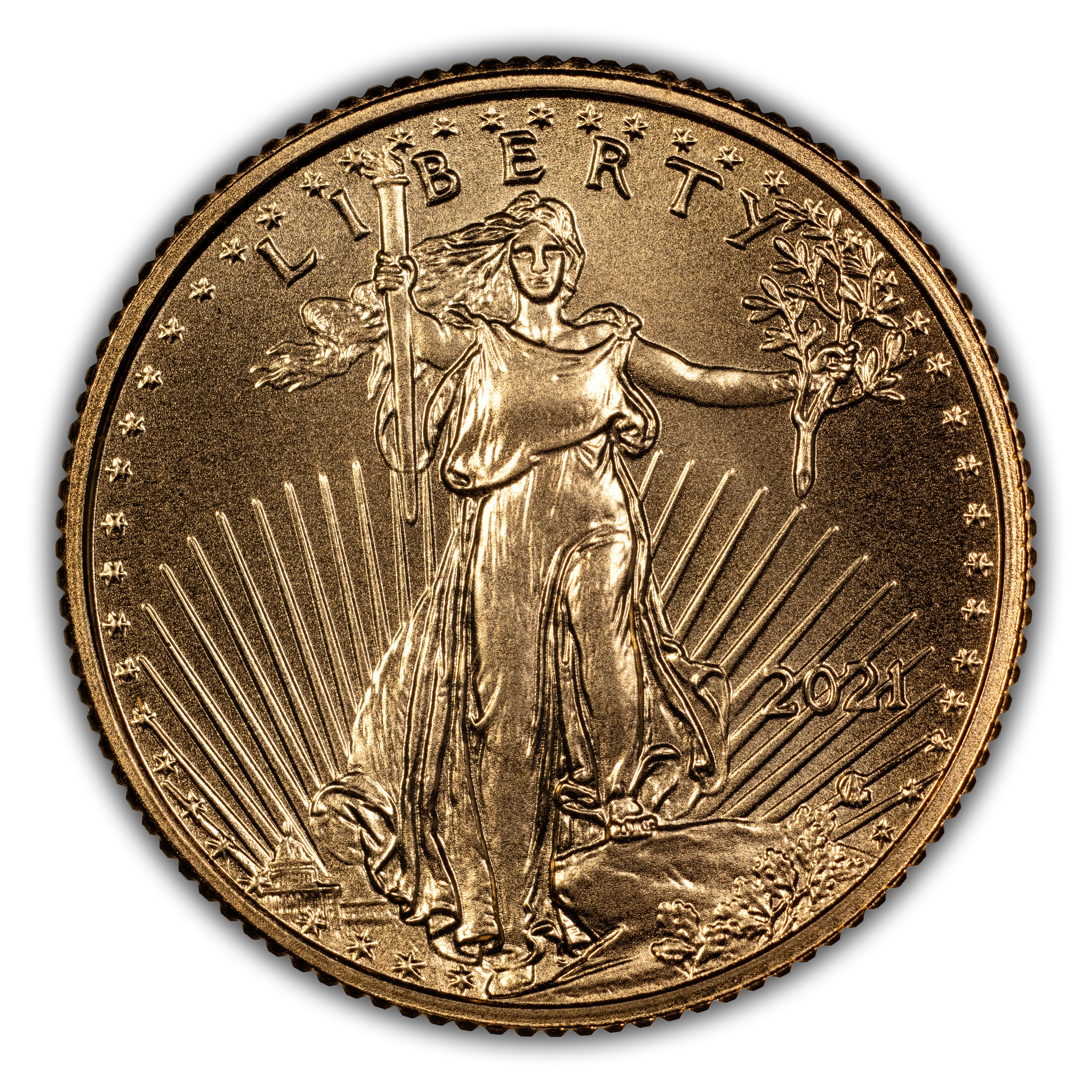 2021 $5 Gold Eagle, Type 2 MS