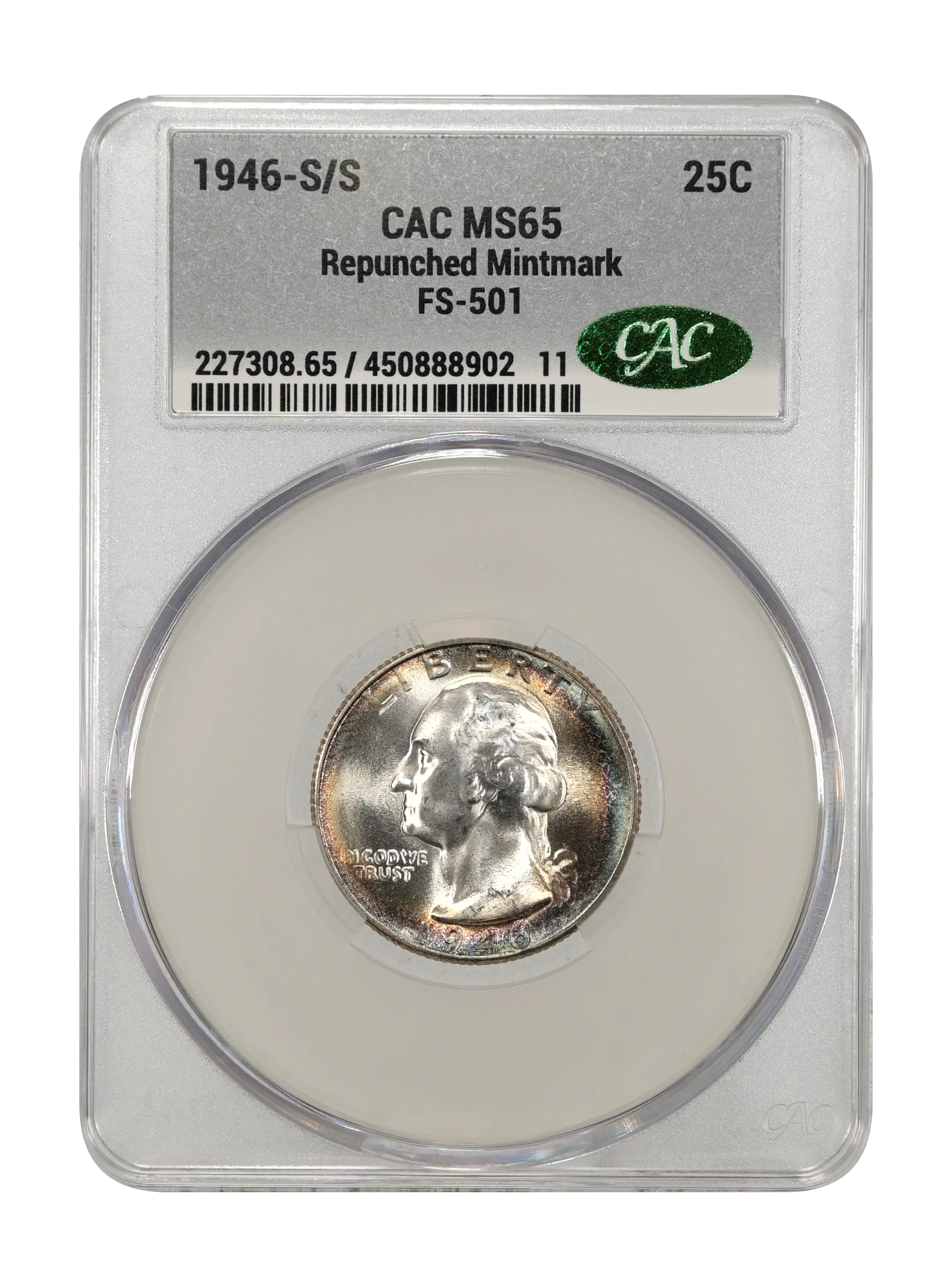 1946-S/S 25c Repunched Mintmark, FS-501 MS thumbnail 13