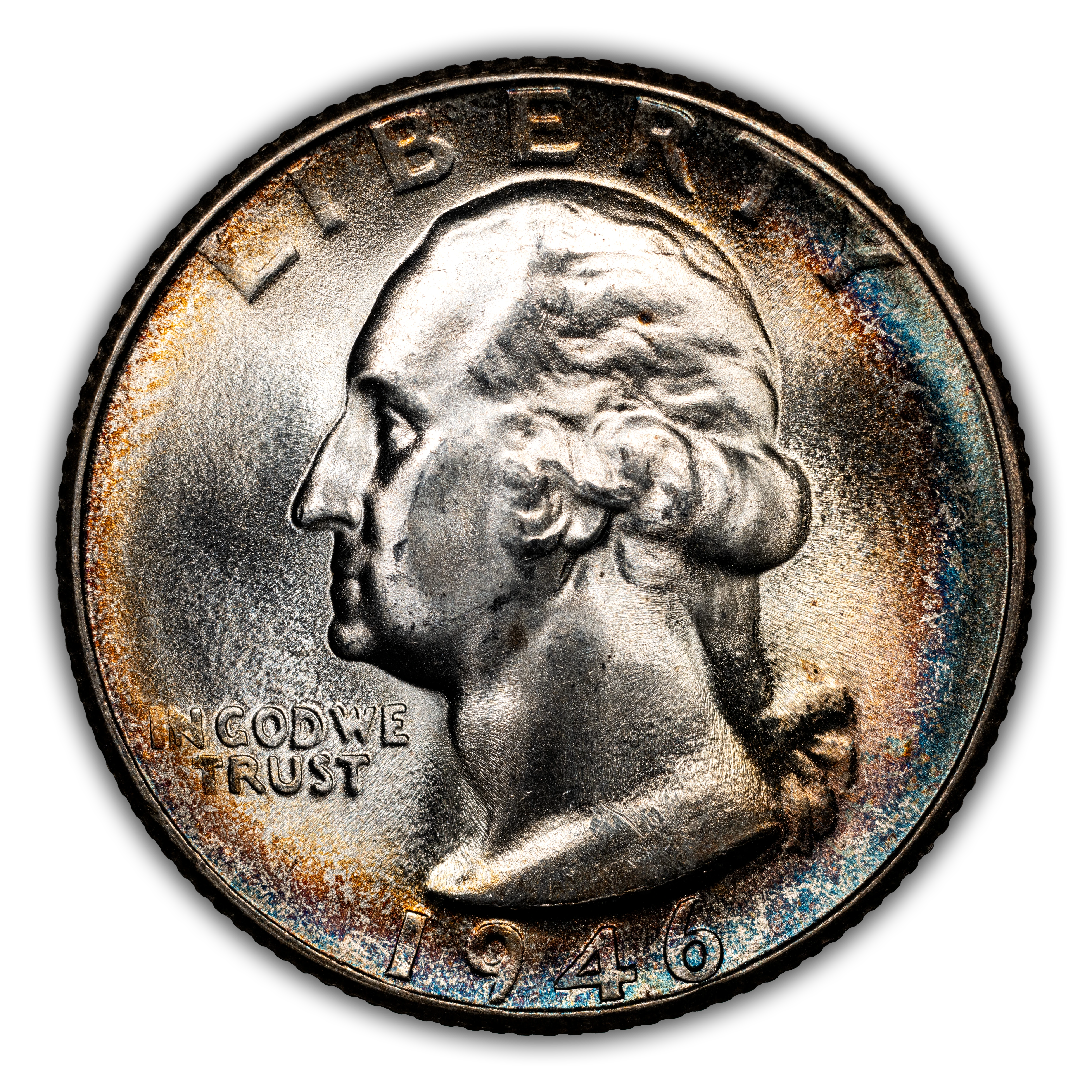 1946-S/S 25c Repunched Mintmark, FS-501 MS thumbnail 2