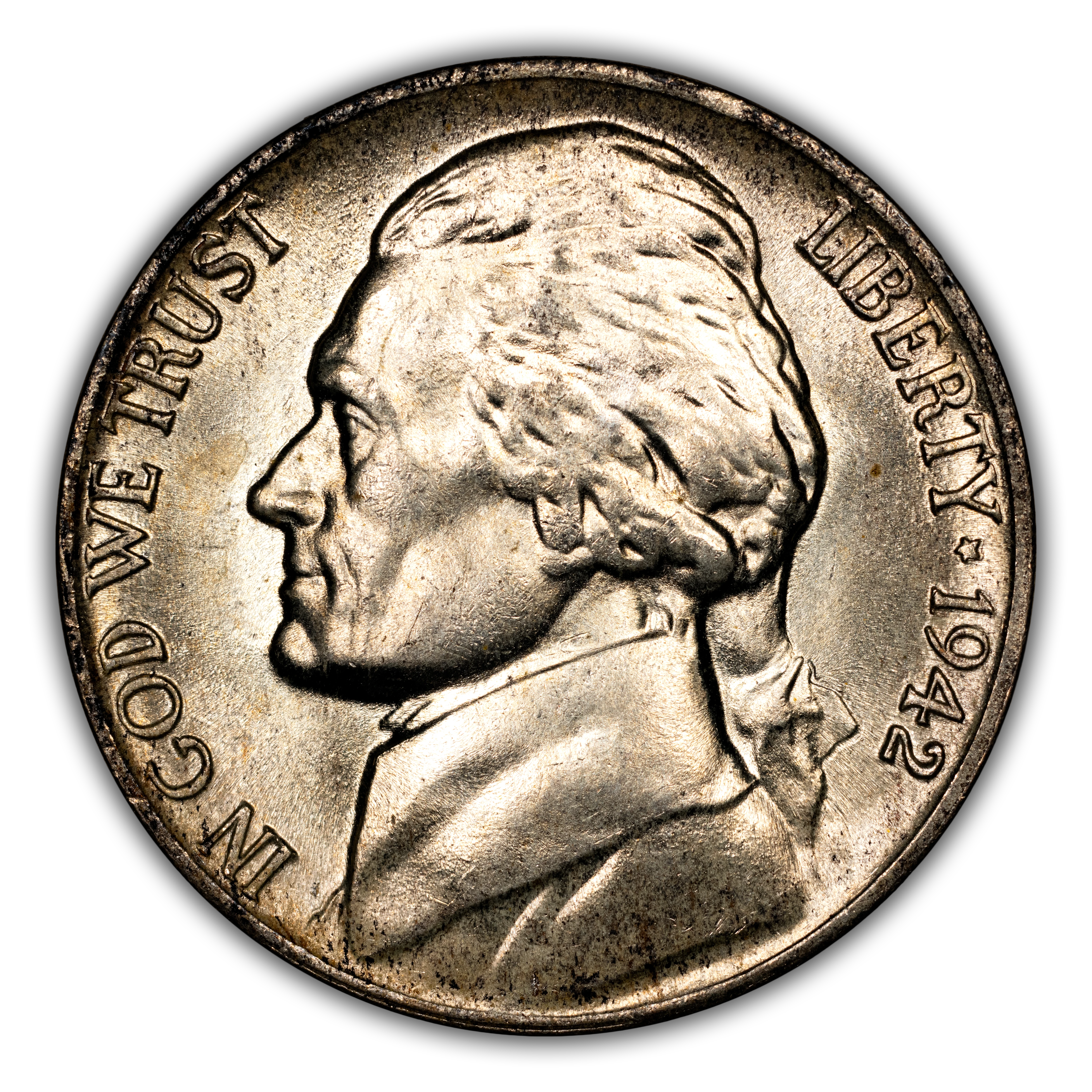 1942-P 5c Type 2, Silver MS