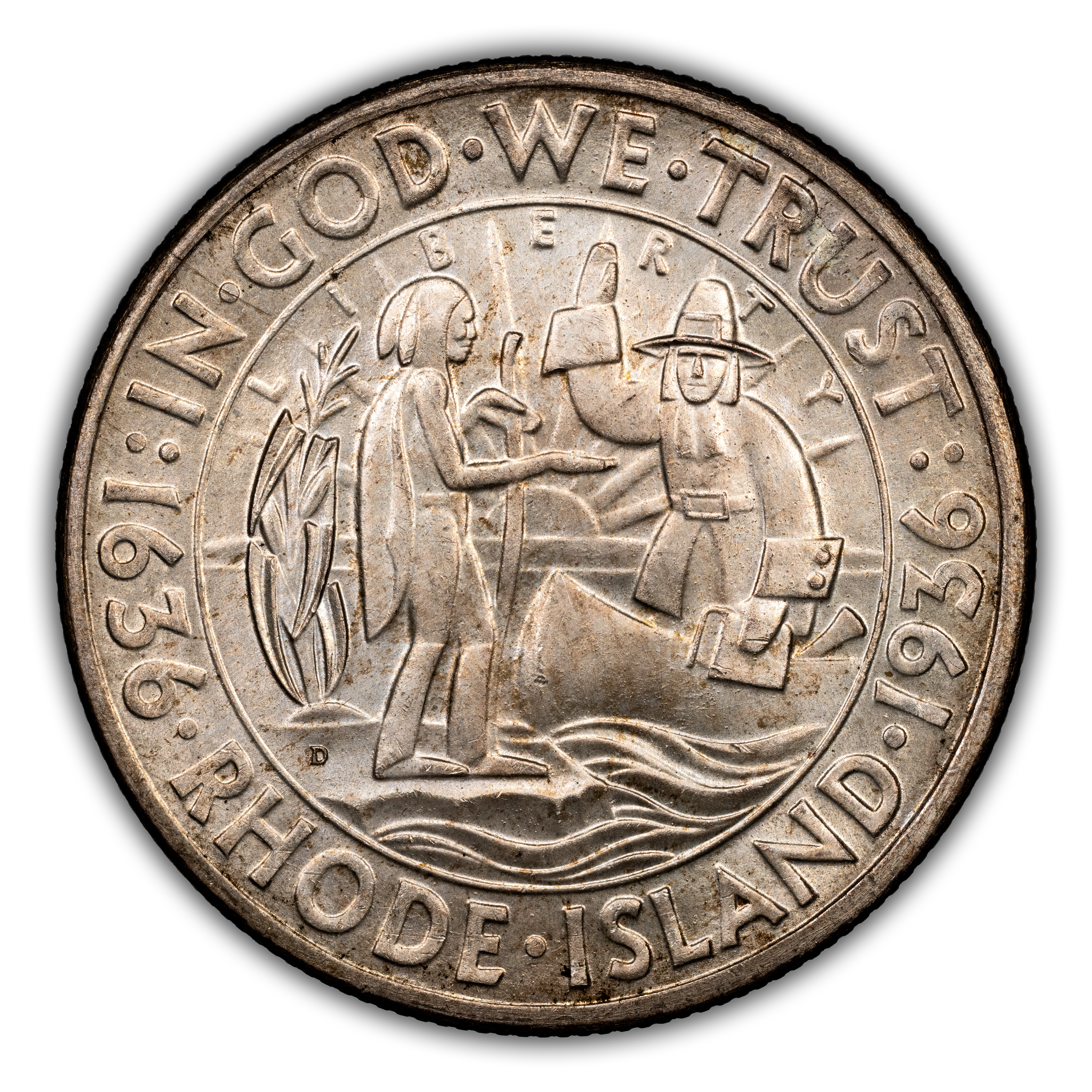 1936-D 50c Rhode Island MS thumbnail 2