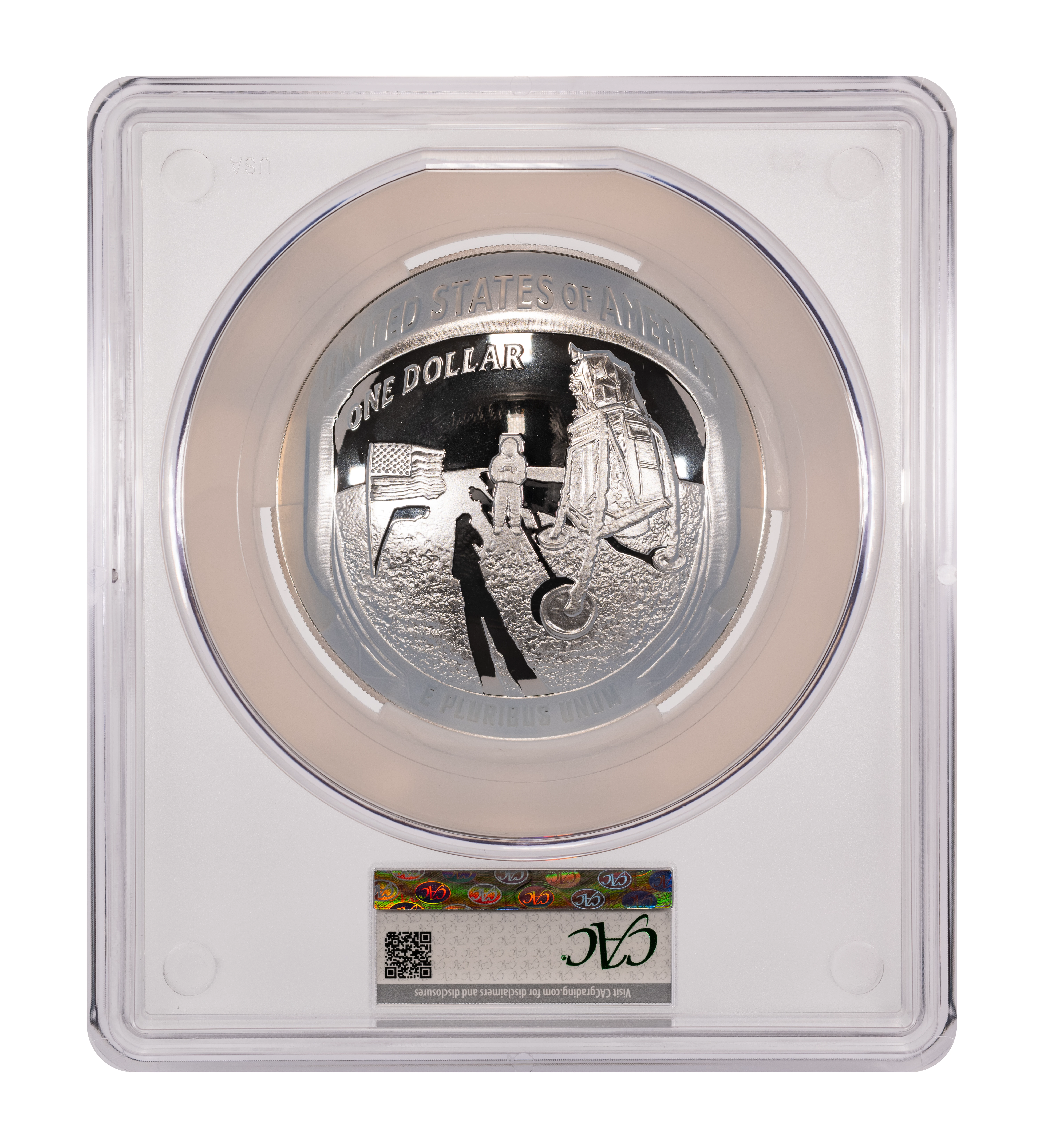 2019-P S$1 Apollo 11 50th Anniversary, 5 ounce PR DCAM thumbnail 18