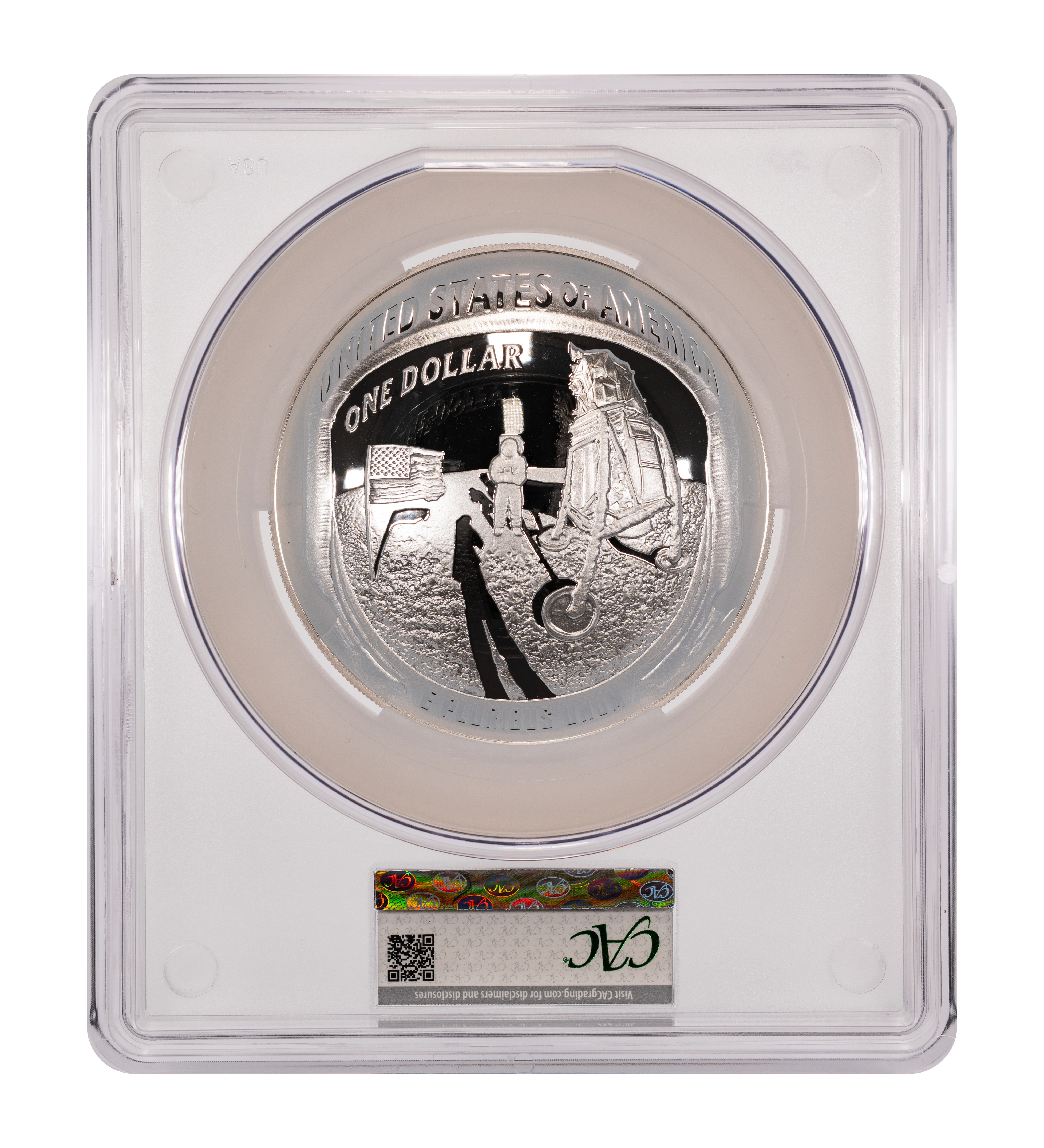 2019-P S$1 Apollo 11 50th Anniversary, 5 ounce PR DCAM thumbnail 19