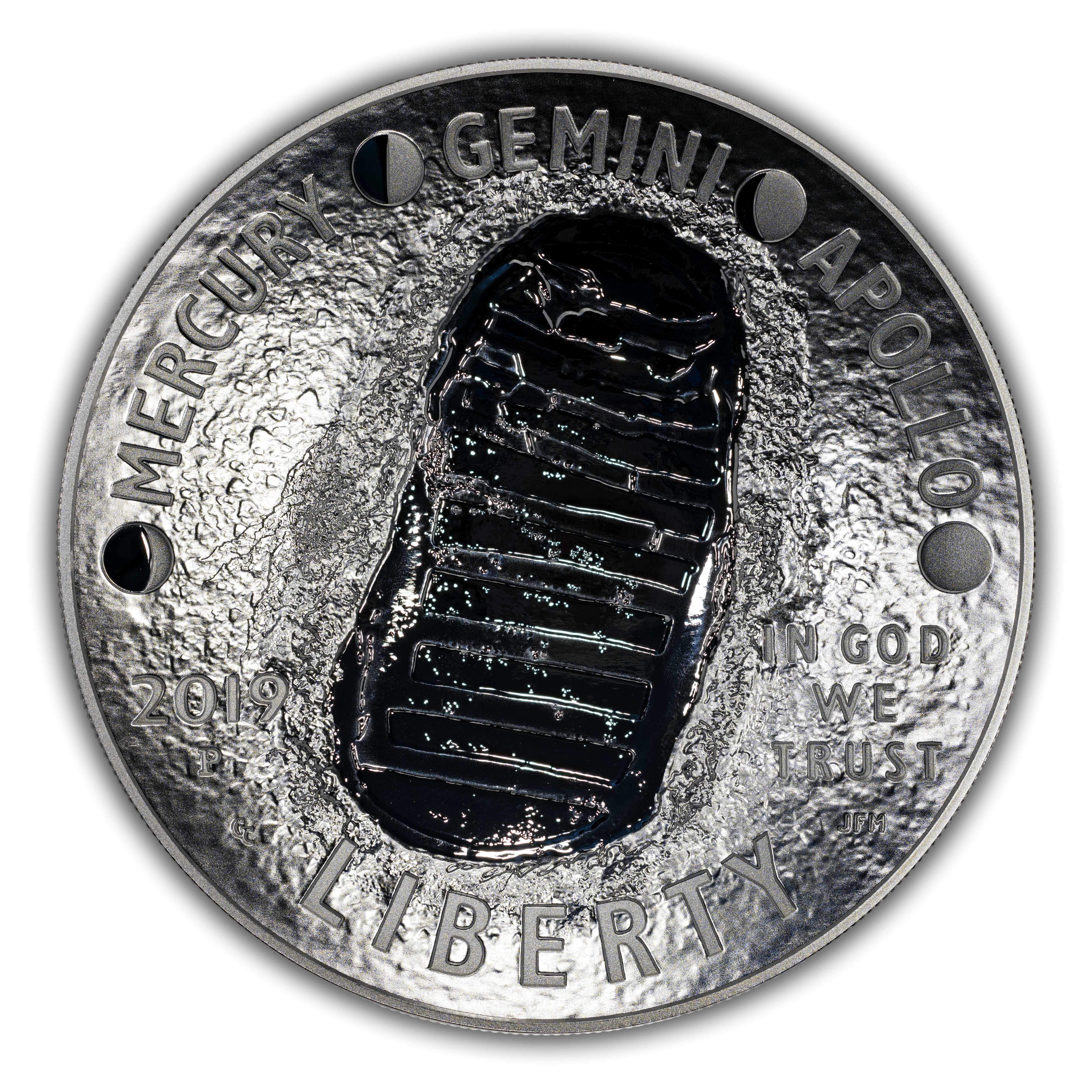 2019-P S$1 Apollo 11 50th Anniversary, 5 ounce PR DCAM