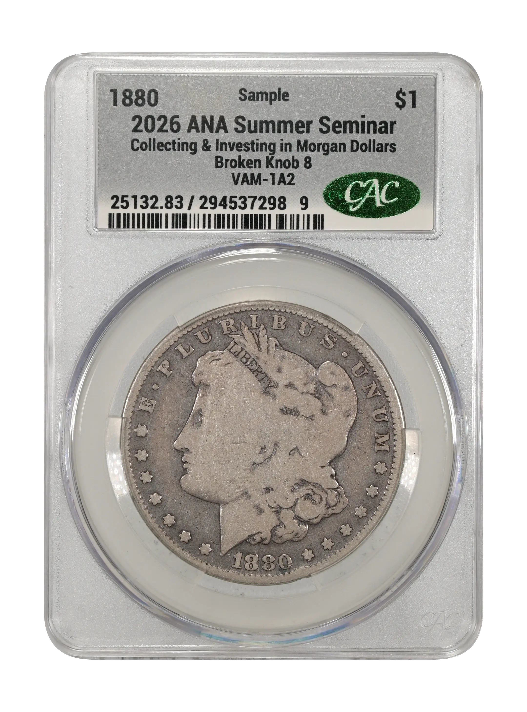 1880 $1  Knobbed 8, VAM-1A2 MS thumbnail 17