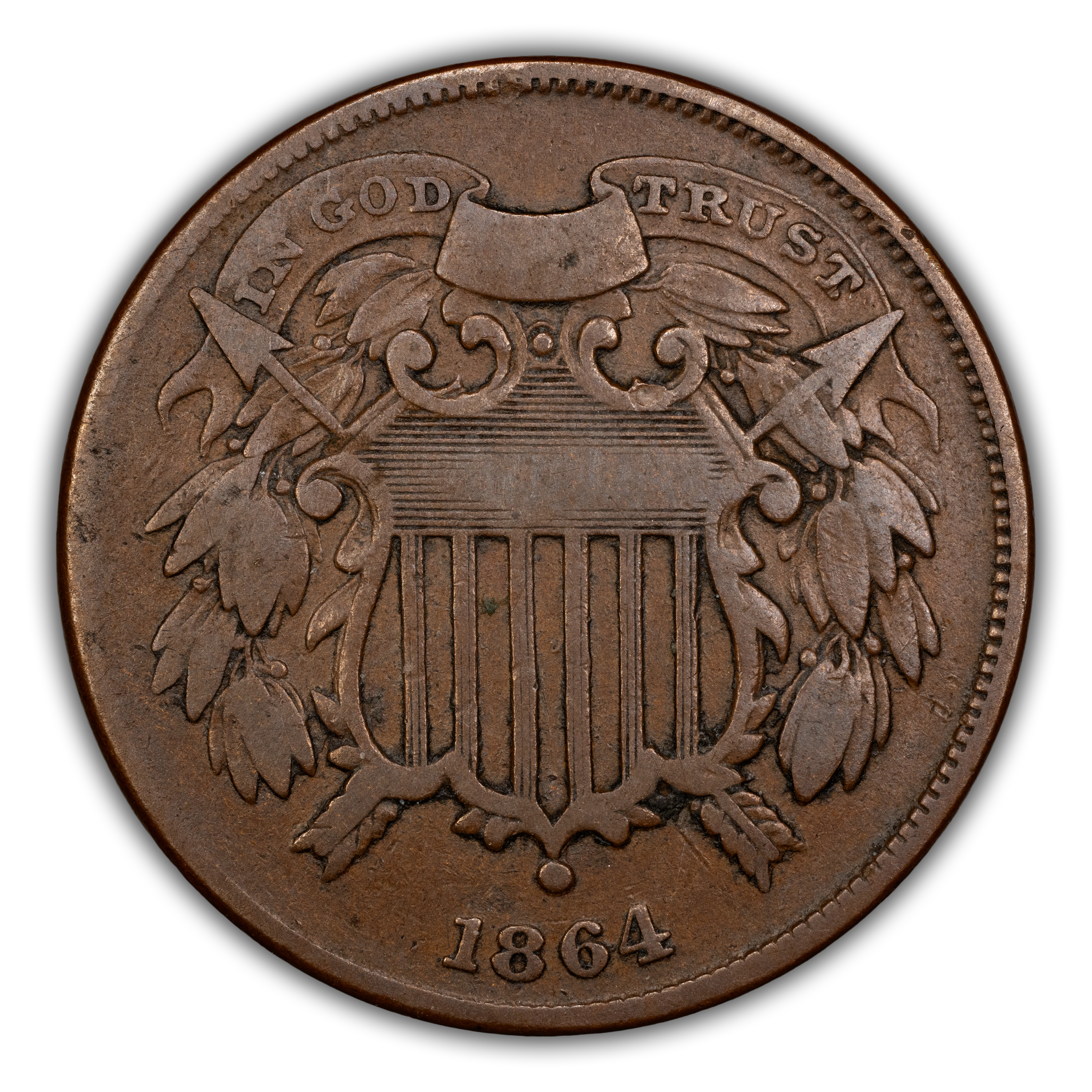 1864 2c Small Motto MS BN