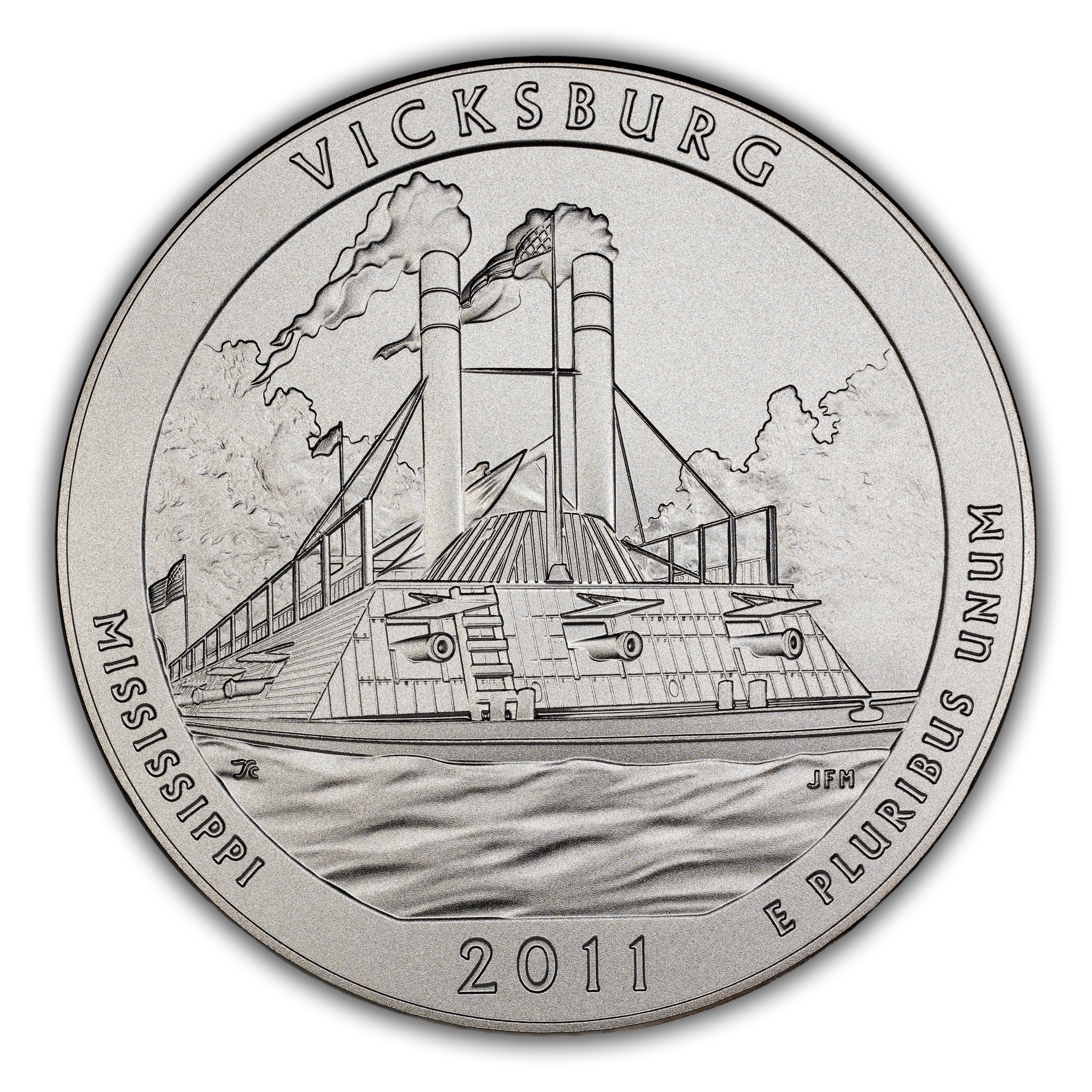 2011-P S25c Vicksburg , 5oz Silver, Satin Finish SP