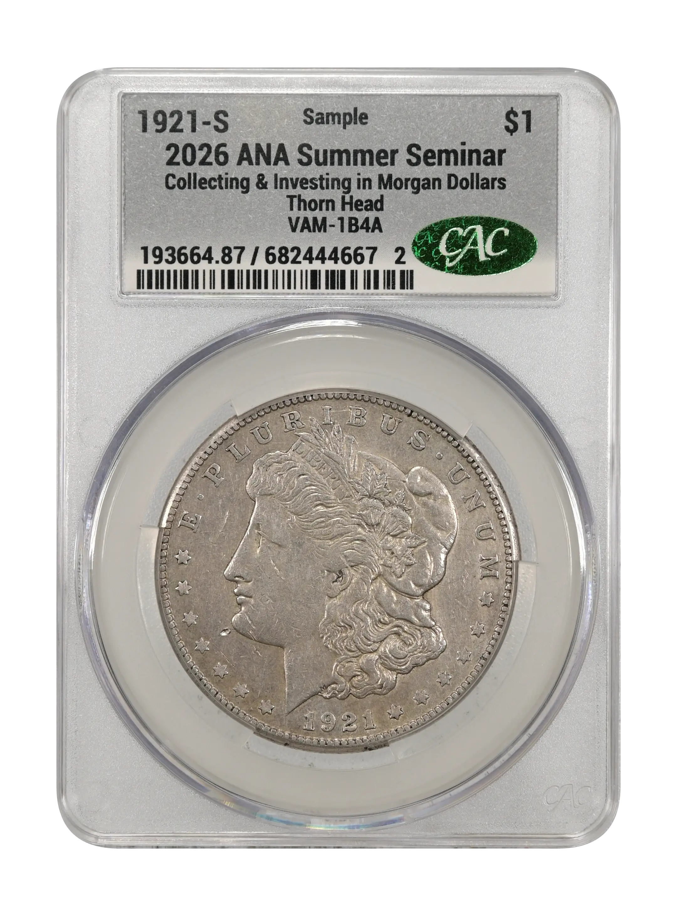 1921-S $1  Thorn Head, VAM-1B4A MS thumbnail 3
