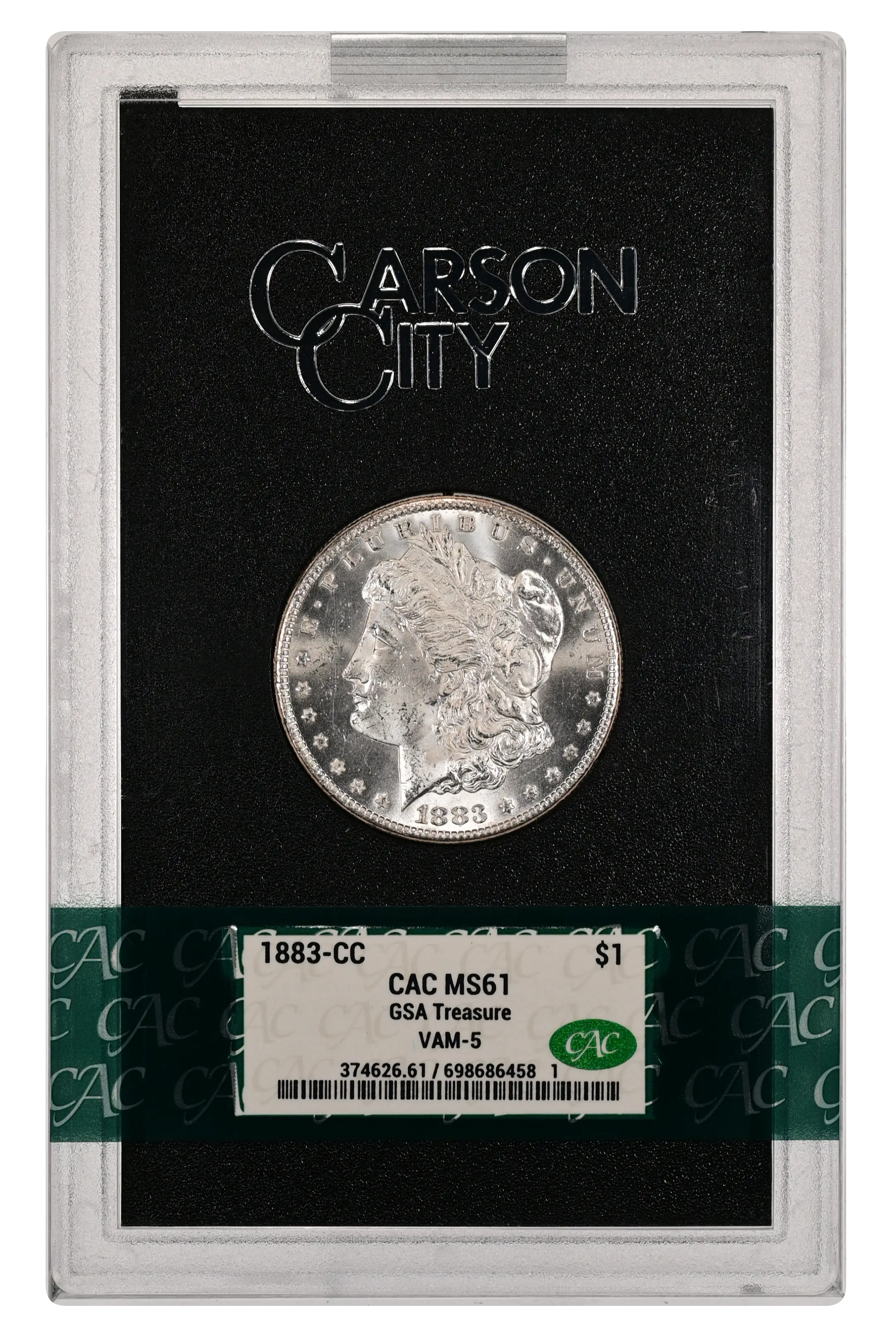 1883-CC $1  GSA Hoard, CC/CC, Dash Under 8, VAM-5 MS thumbnail 7