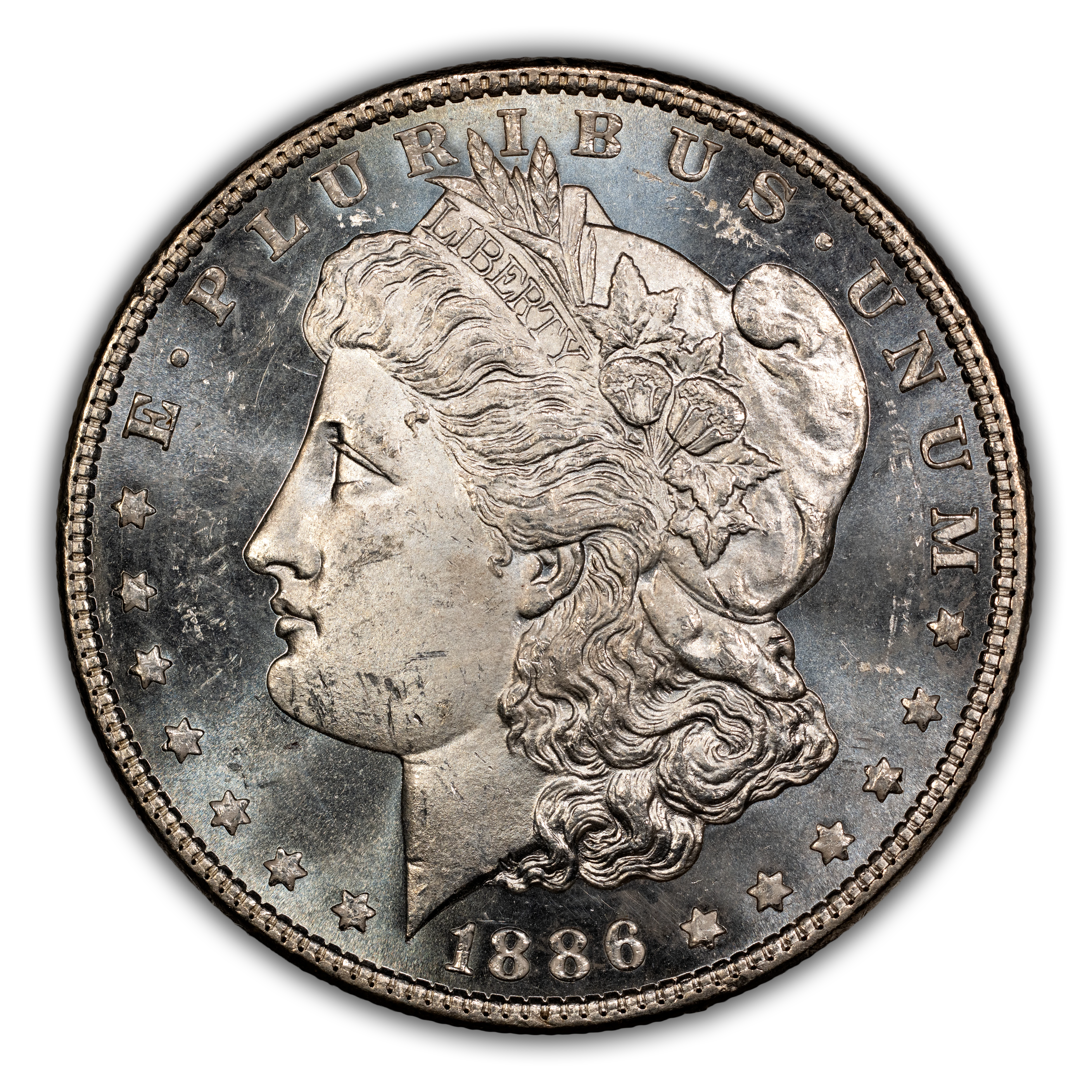 1886 $1  3 + 2 Clashed Reverse, VAM-1C  MS PL thumbnail 2