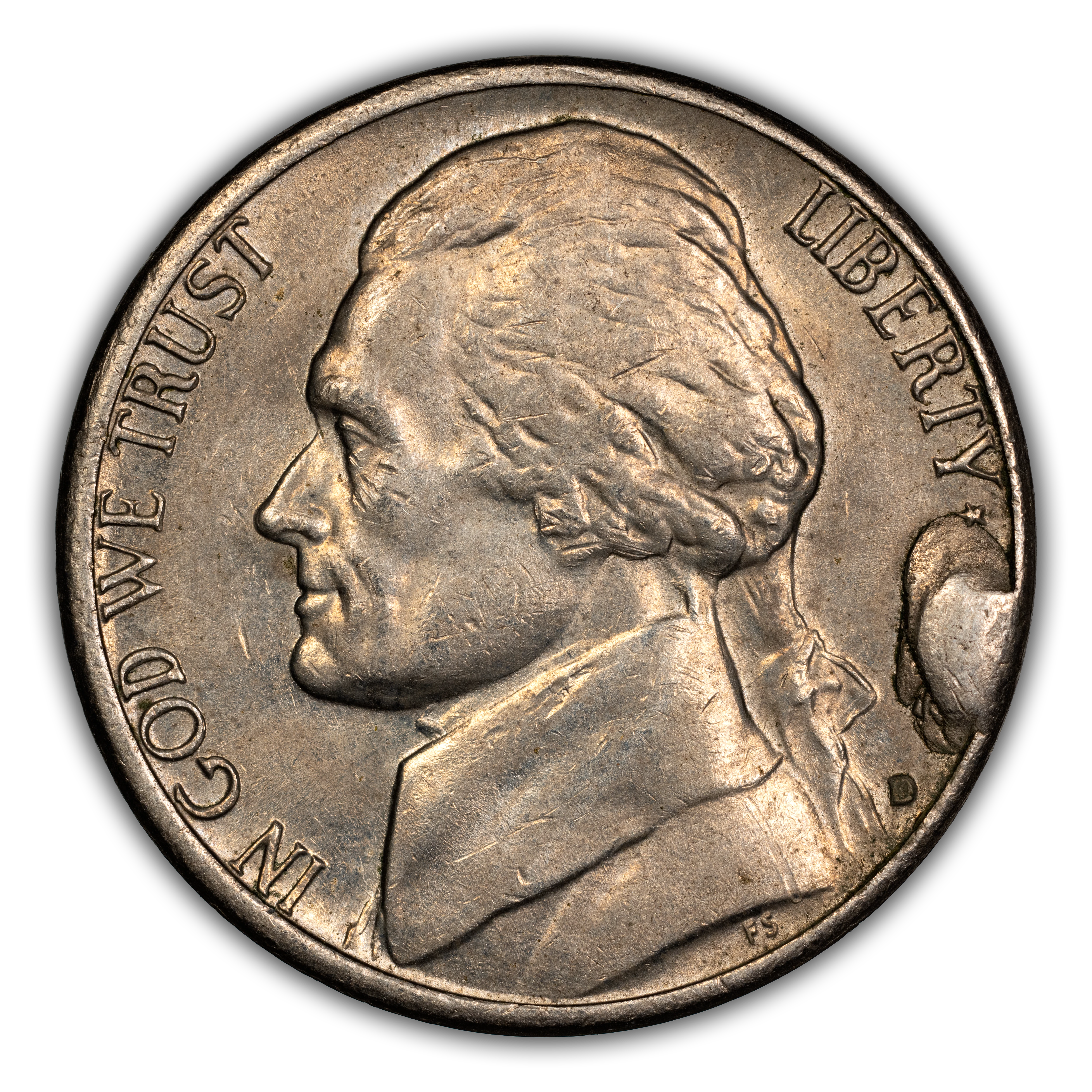 Jefferson Nickel 5c Memorial Reverse, 1938-2003 MS [Type]