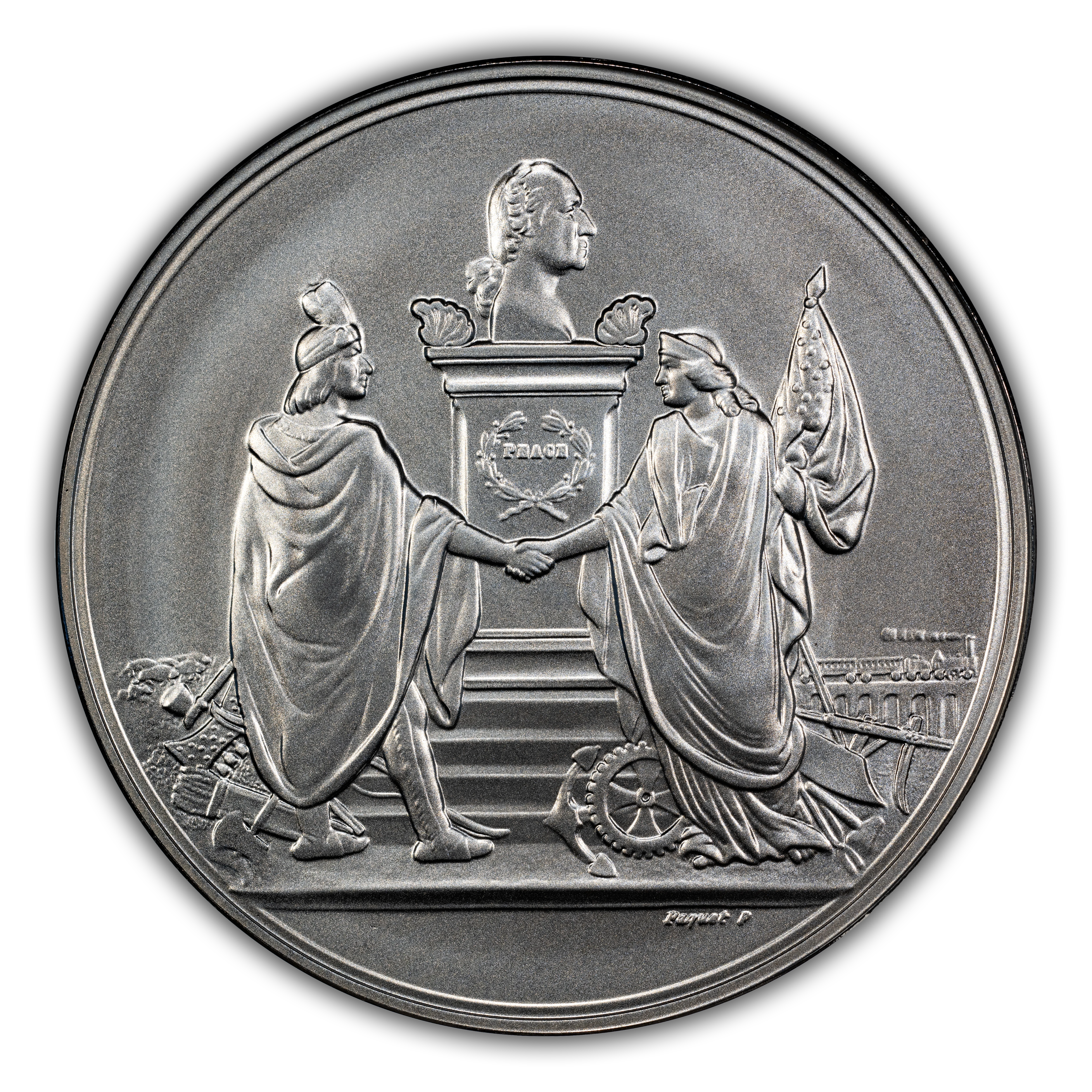 (2023) Medal A. Johnson "1865", Silver, Matte Finish MS thumbnail 3