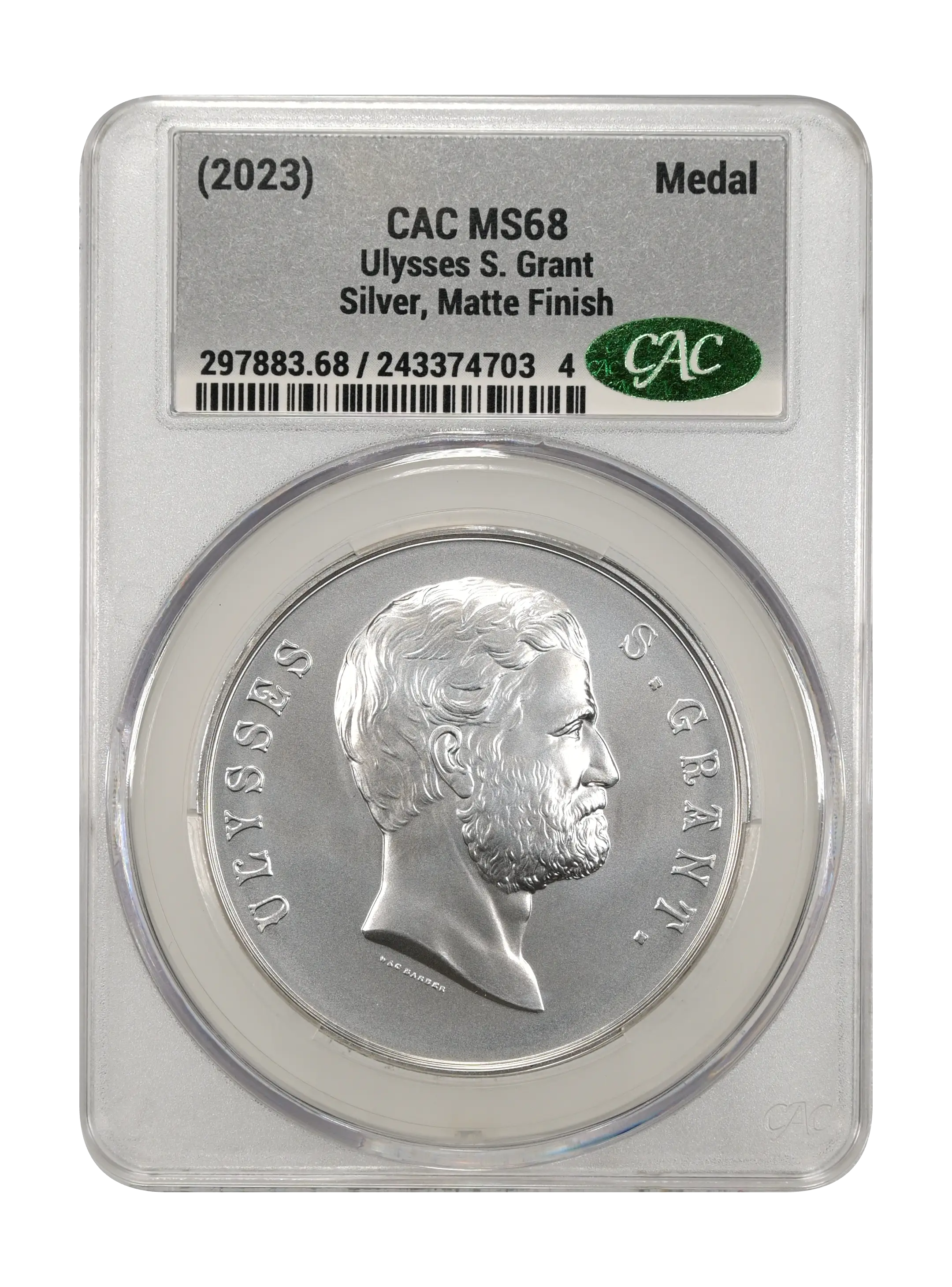 (2023) Medal Ulysses S. Grant, Silver, Matte Finish MS thumbnail 4