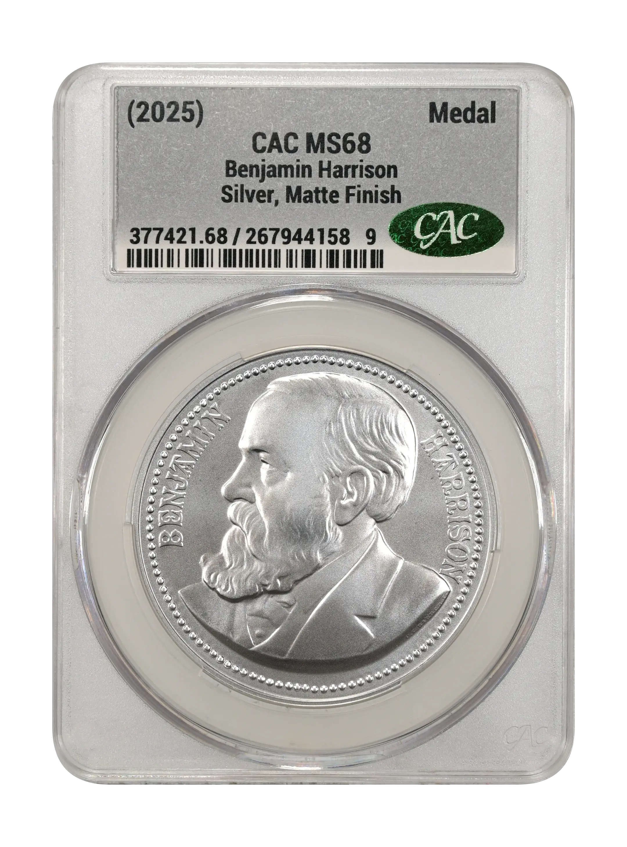 (2025) Medal Benjamin Harrison, Silver, Matte Finish MS thumbnail 5