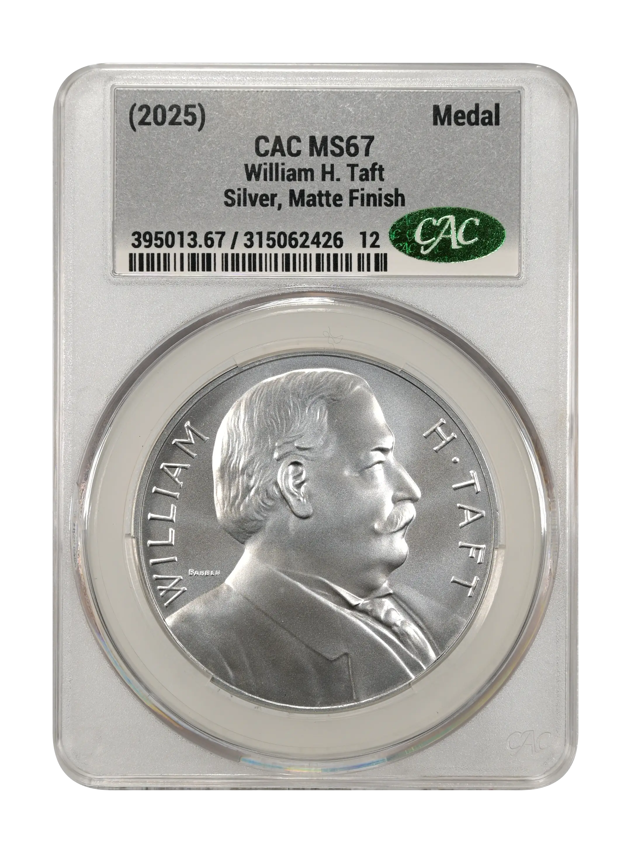 (2025) Medal William H. Taft, Silver, Matte Finish MS thumbnail 5