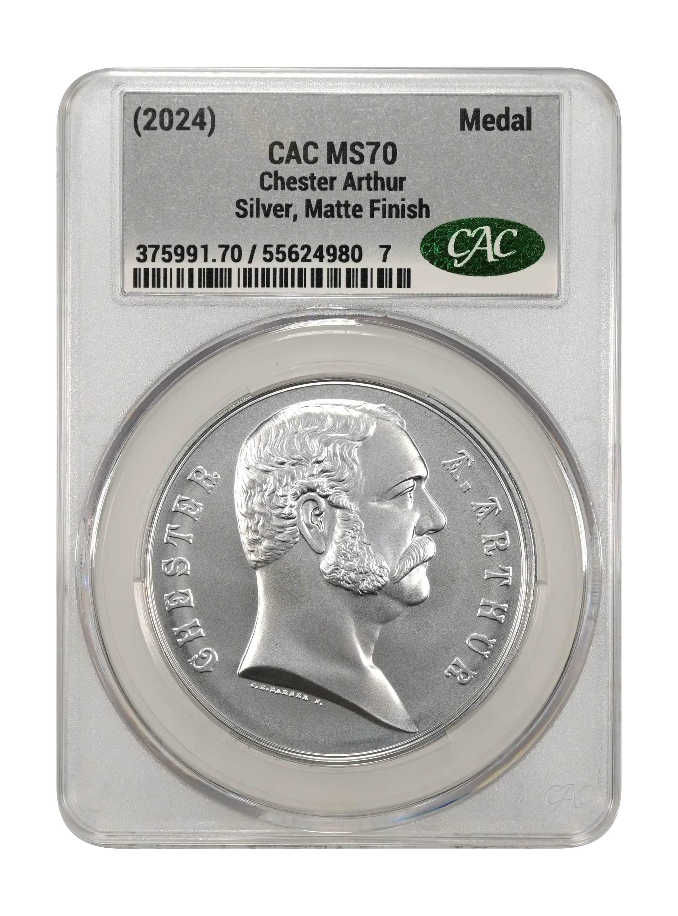(2024) Medal Chester Arthur, Silver, Matte Finish MS thumbnail 4